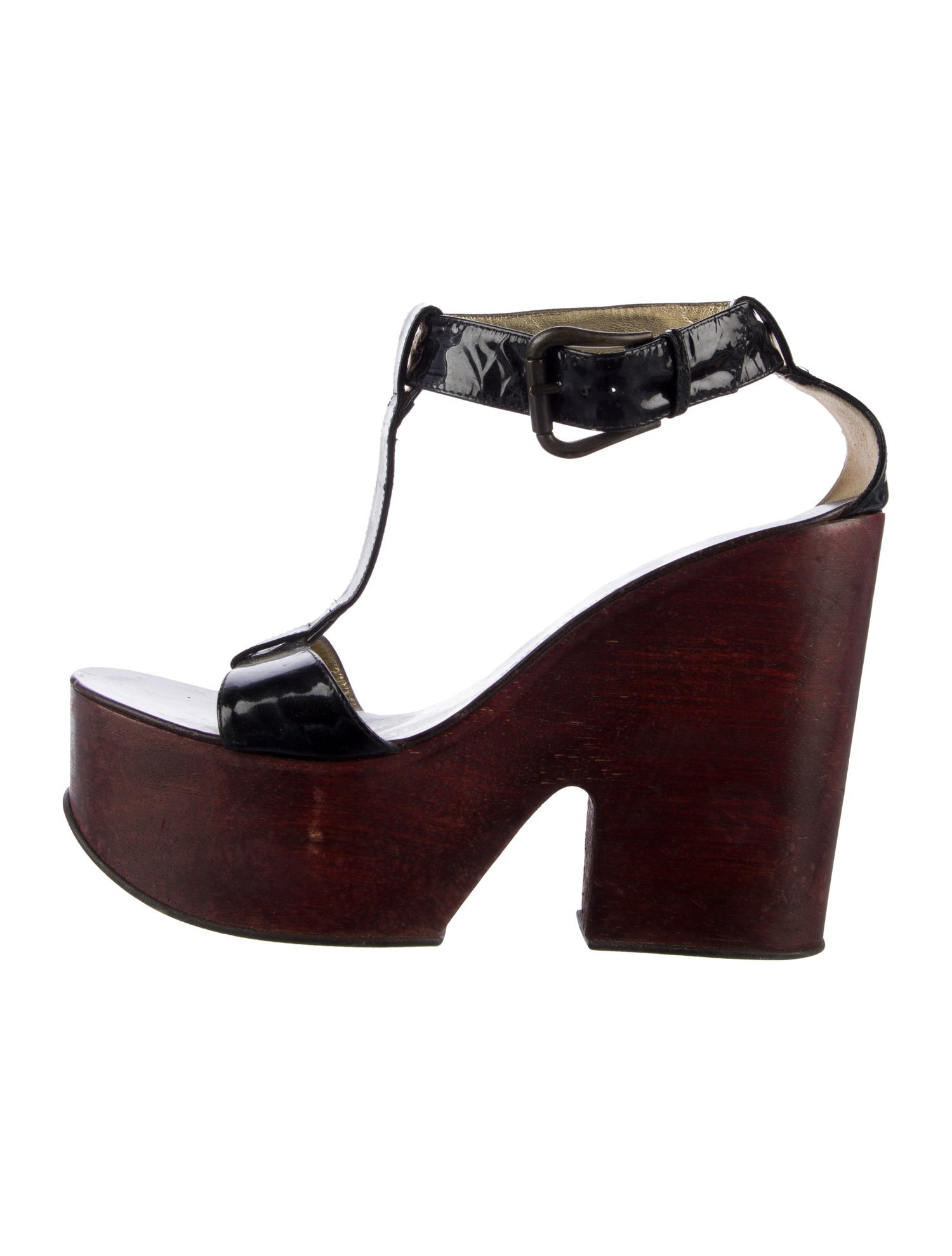 Giuseppe Zanotti Patent Leather T-Strap Sandals