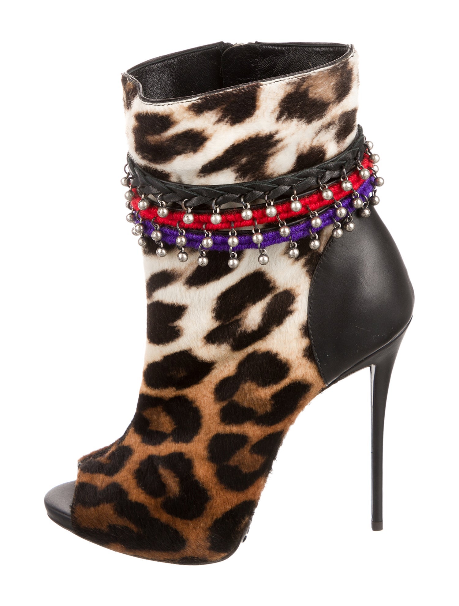Giuseppe Zanotti Ponyhair Animal Print Sock Boots