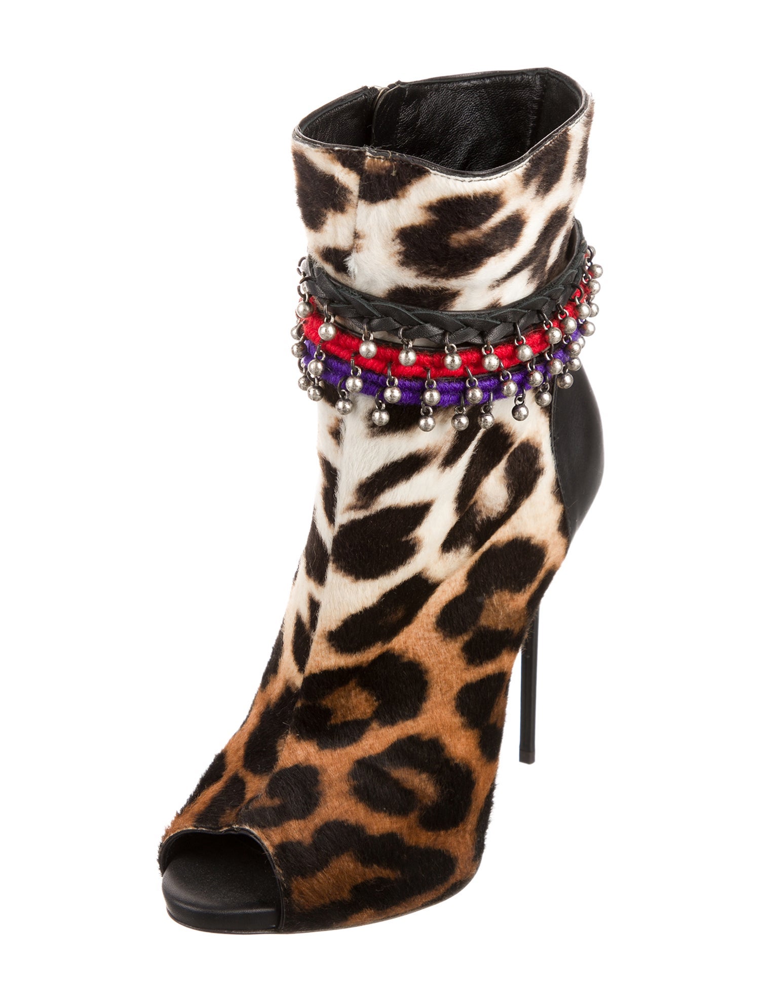 Giuseppe Zanotti Ponyhair Animal Print Sock Boots