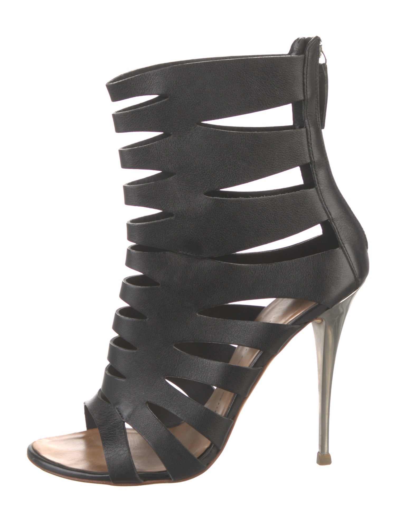Giuseppe Zanotti Leather Colorblock Pattern Lace-Up Boots