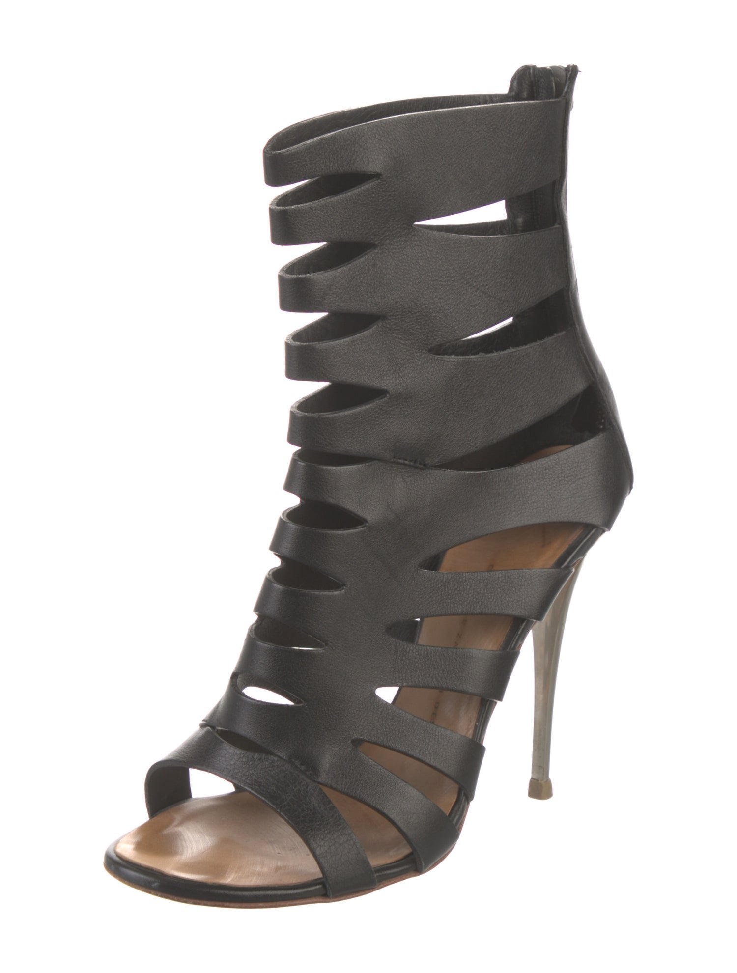 Giuseppe Zanotti Leather Colorblock Pattern Lace-Up Boots