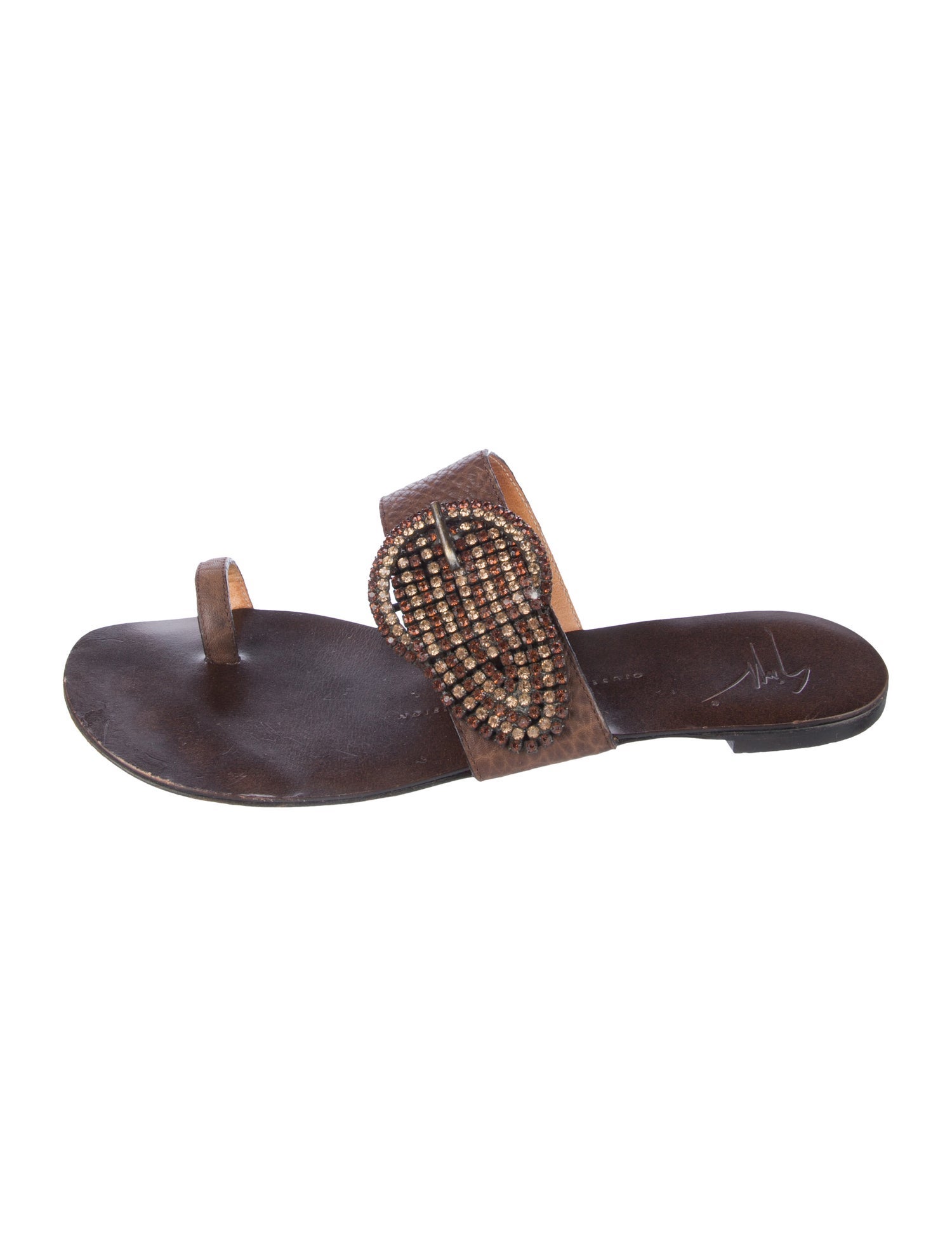 Giuseppe Zanotti Leather Slides