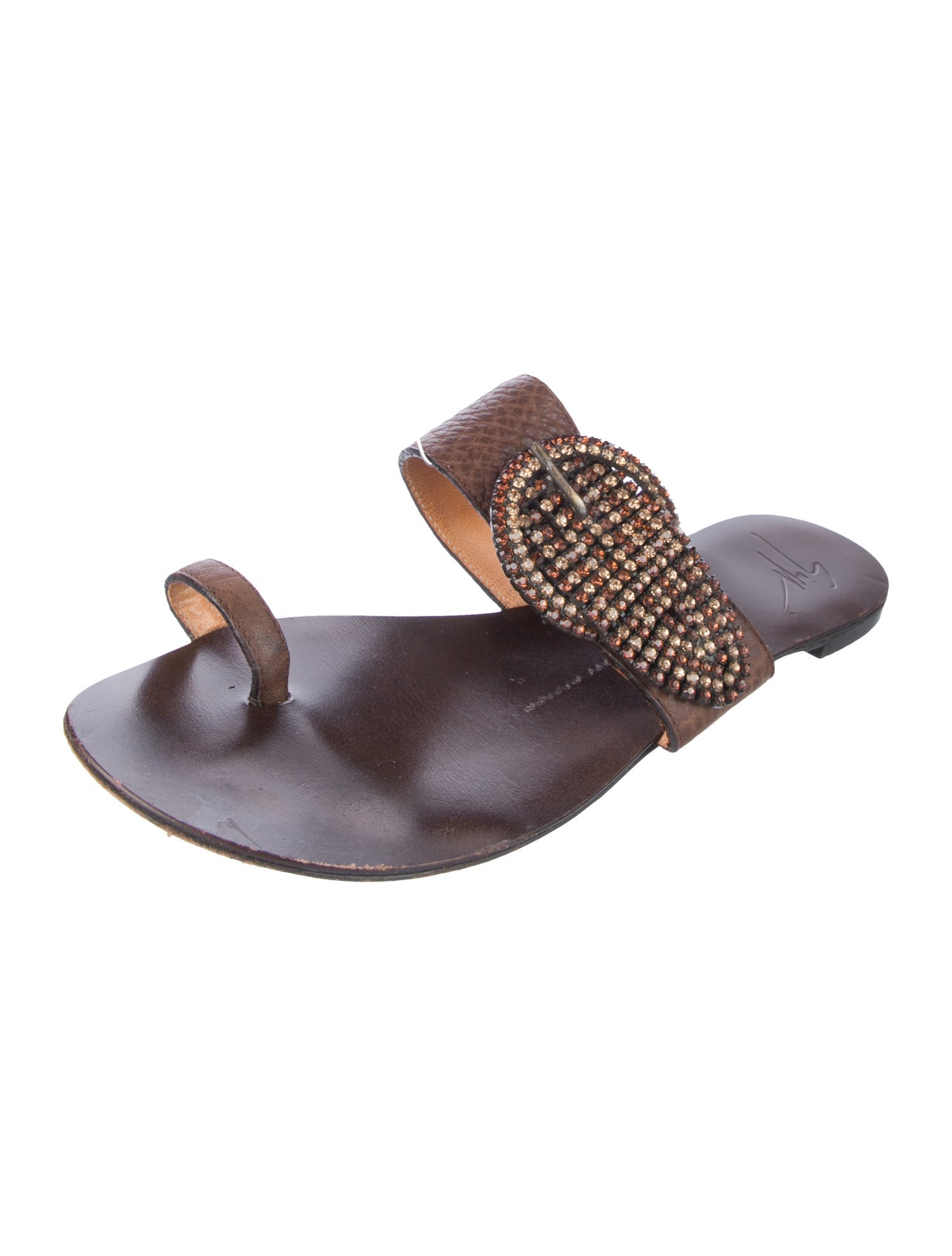 Giuseppe Zanotti Leather Slides