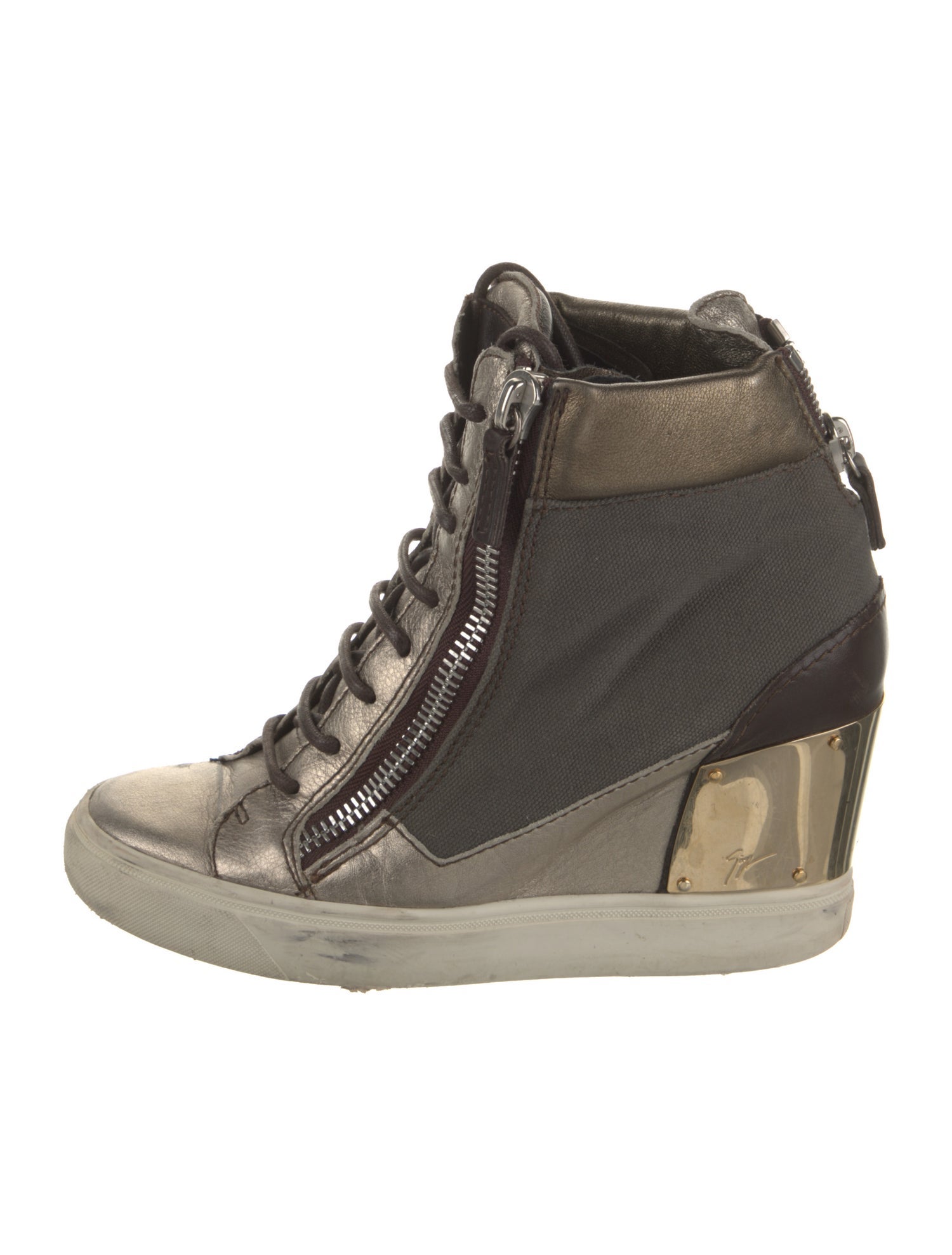 Giuseppe Zanotti Canvas Wedge Sneakers