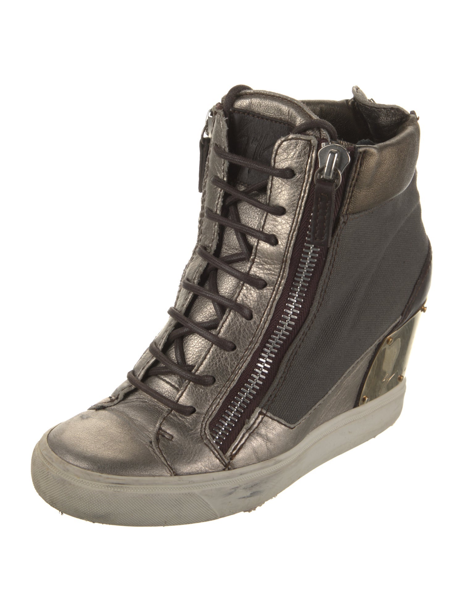 Giuseppe Zanotti Canvas Wedge Sneakers