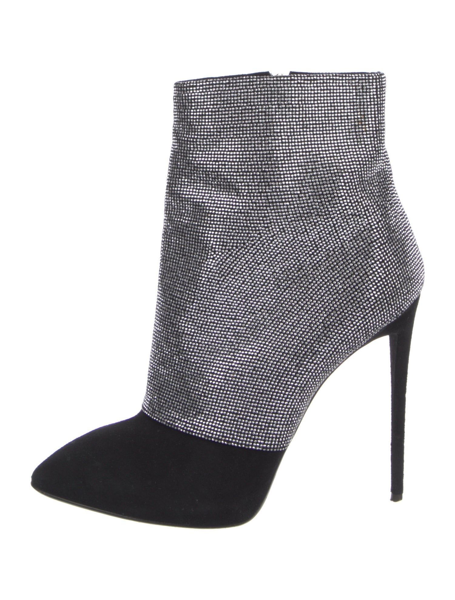 Giuseppe Zanotti Suede Crystal Embellishments Sock Boots