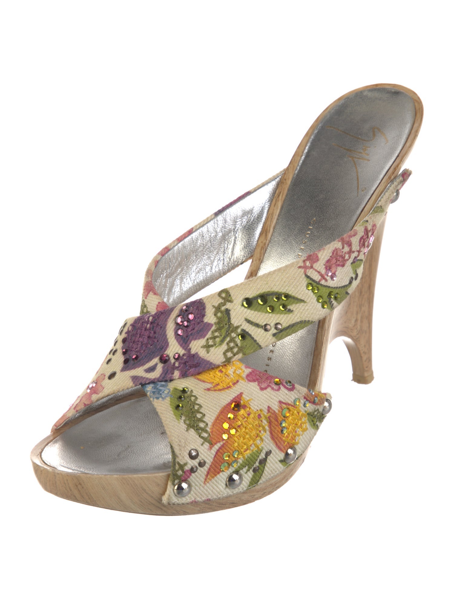 Giuseppe Zanotti Floral Print Slides