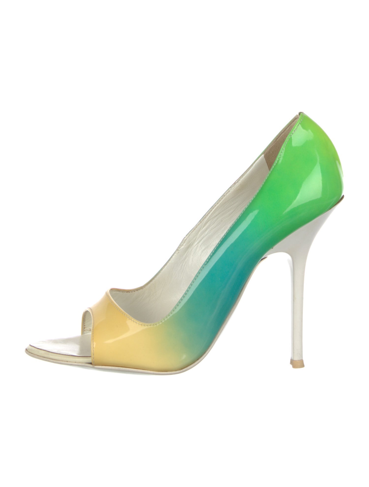 Giuseppe Zanotti Patent Leather Colorblock Pattern Pumps