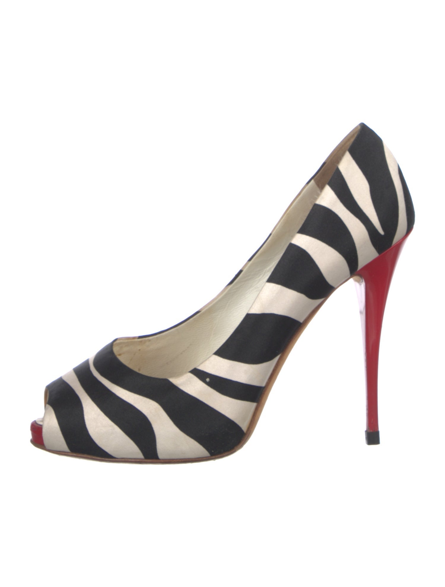 Giuseppe Zanotti Satin Animal Print Pumps