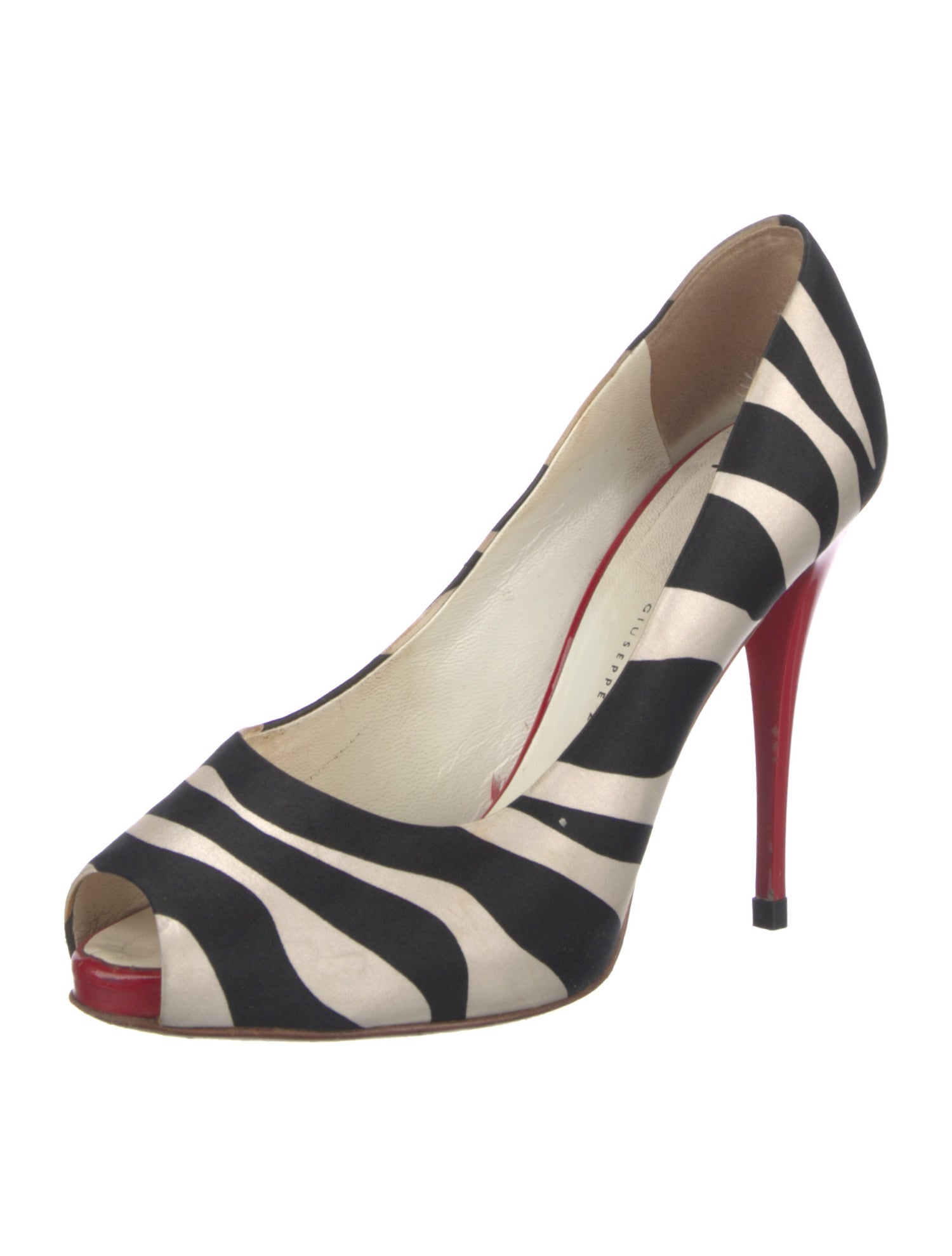 Giuseppe Zanotti Satin Animal Print Pumps