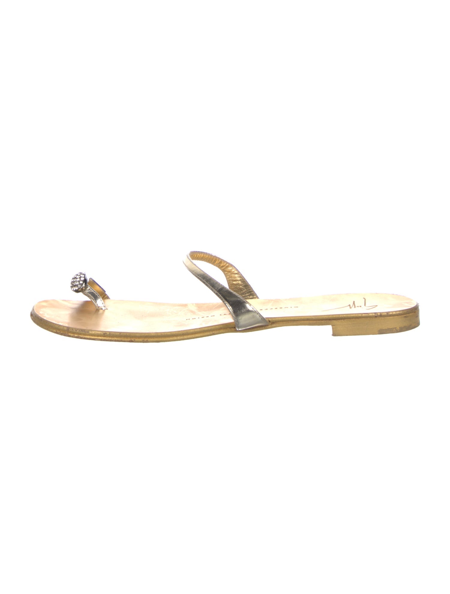 Giuseppe Zanotti Leather Colorblock Pattern Slides