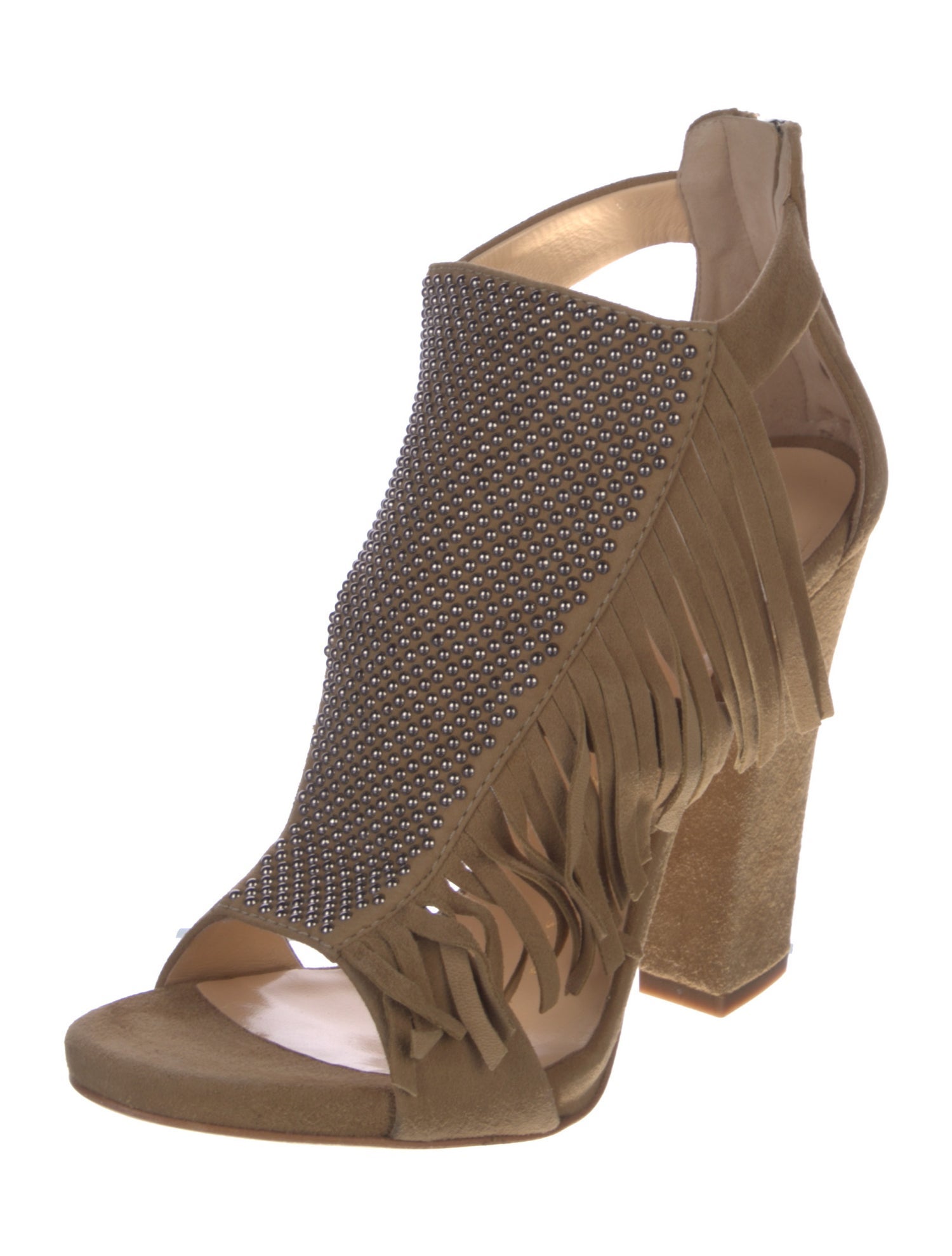 Giuseppe Zanotti Suede Studded Accents Gladiator Sandals