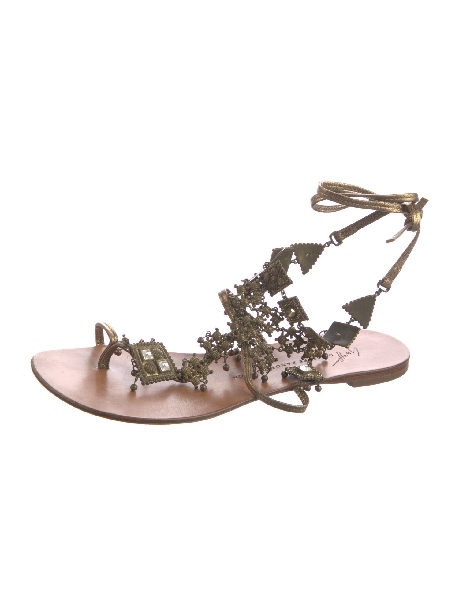 Giuseppe Zanotti Leather Flats