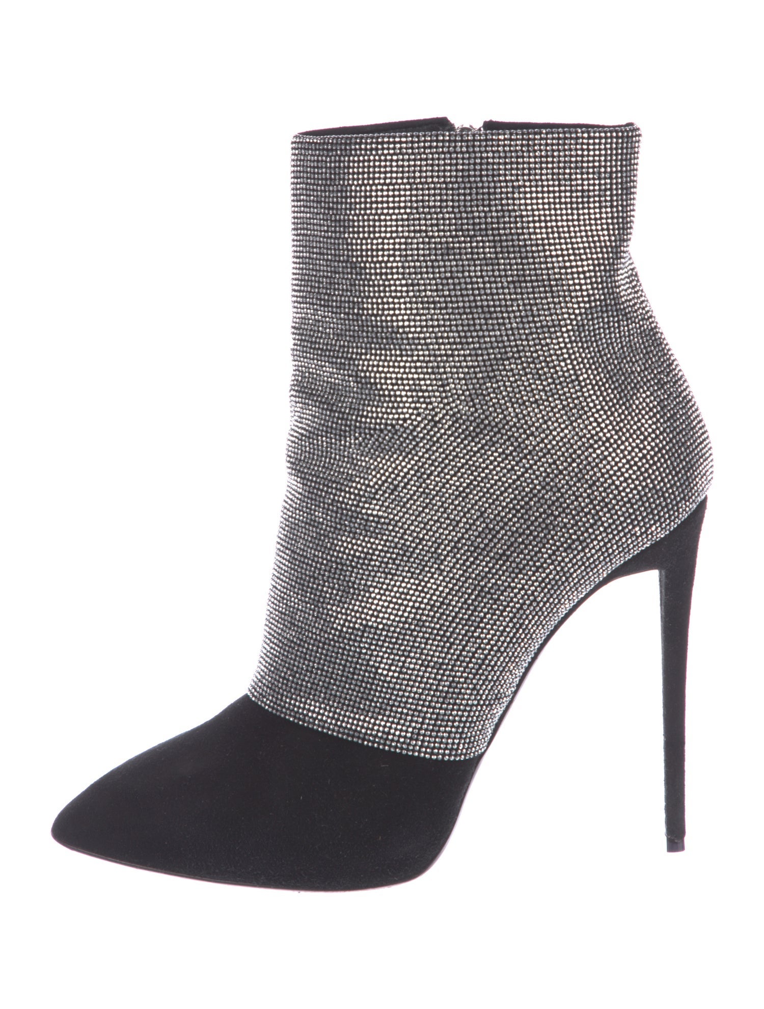 Giuseppe Zanotti Suede Crystal Embellishments Sock Boots
