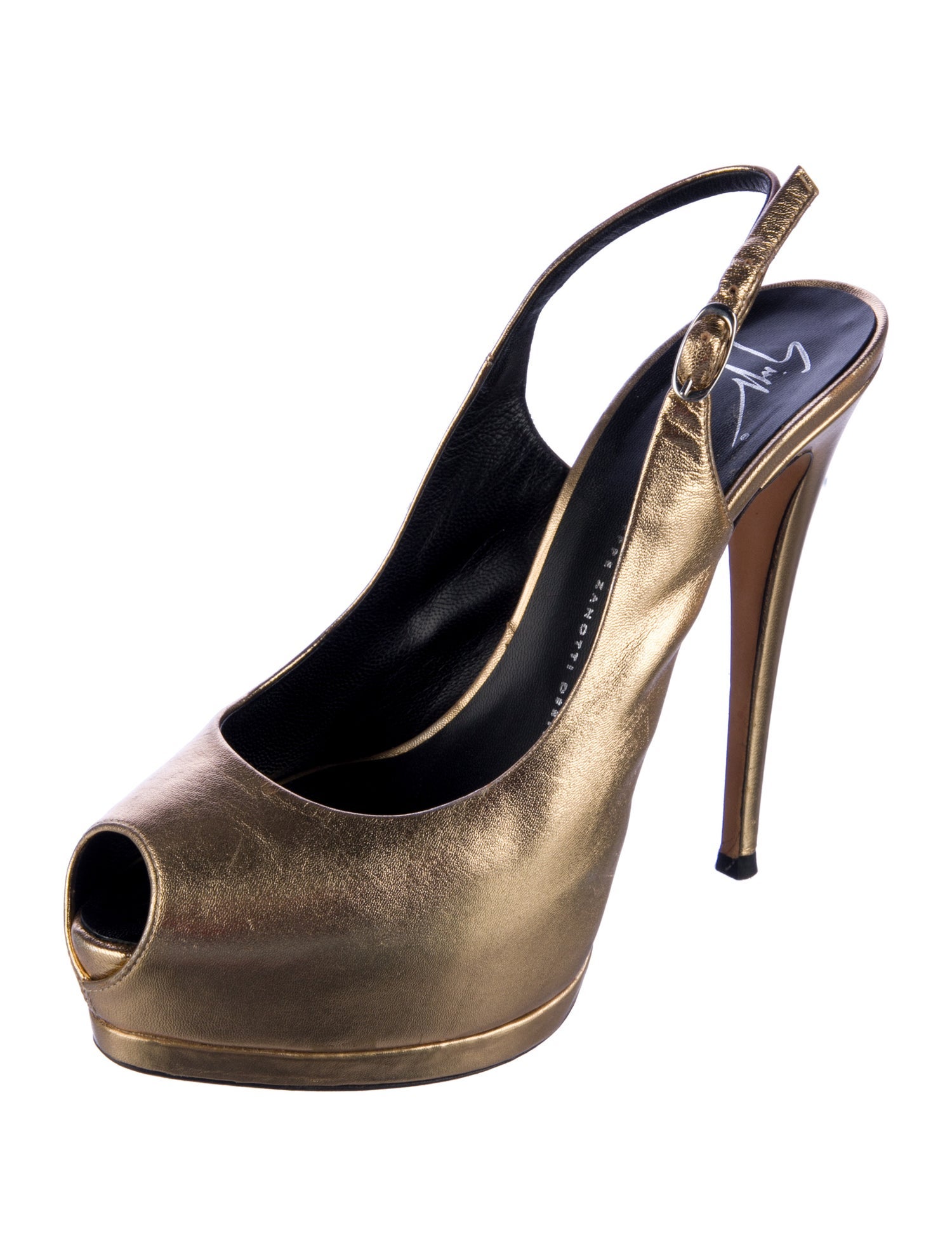 Giuseppe Zanotti Leather Animal Print Slingback Pumps