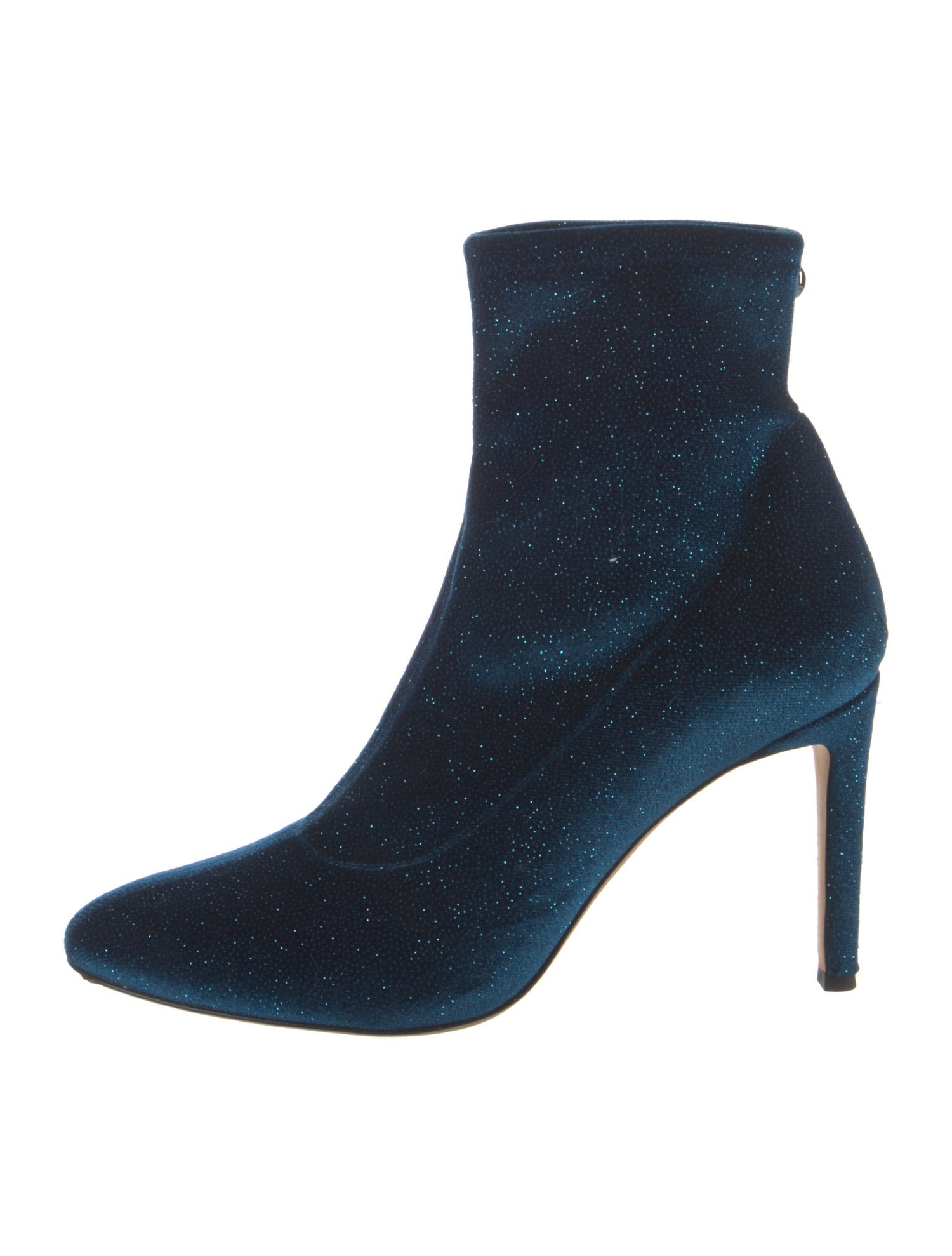 Giuseppe Zanotti Velvet Glitter Accents Sock Boots