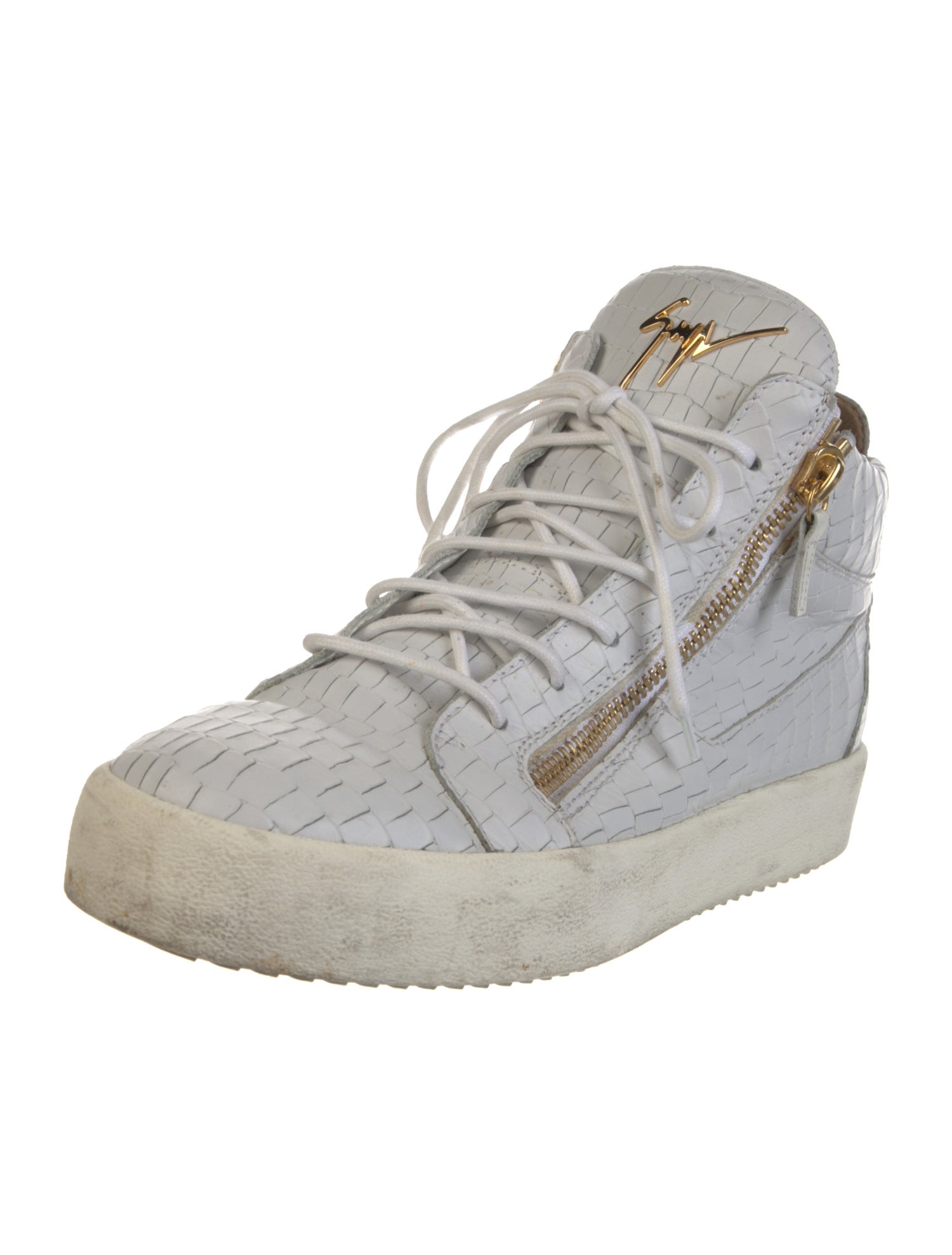 Giuseppe Zanotti Embossed Leather Printed Sneakers