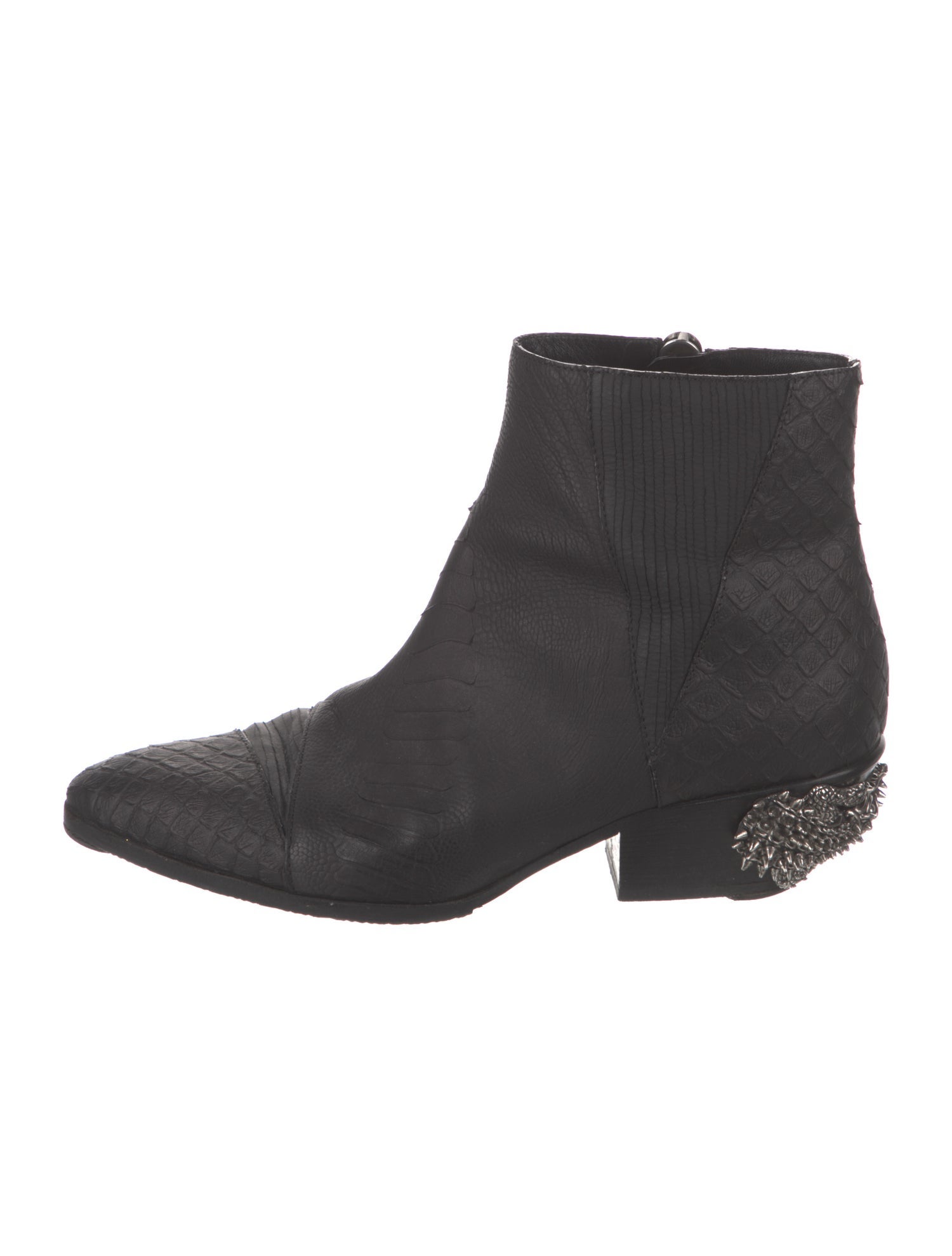 Giuseppe Zanotti Leather Studded Accents Boots