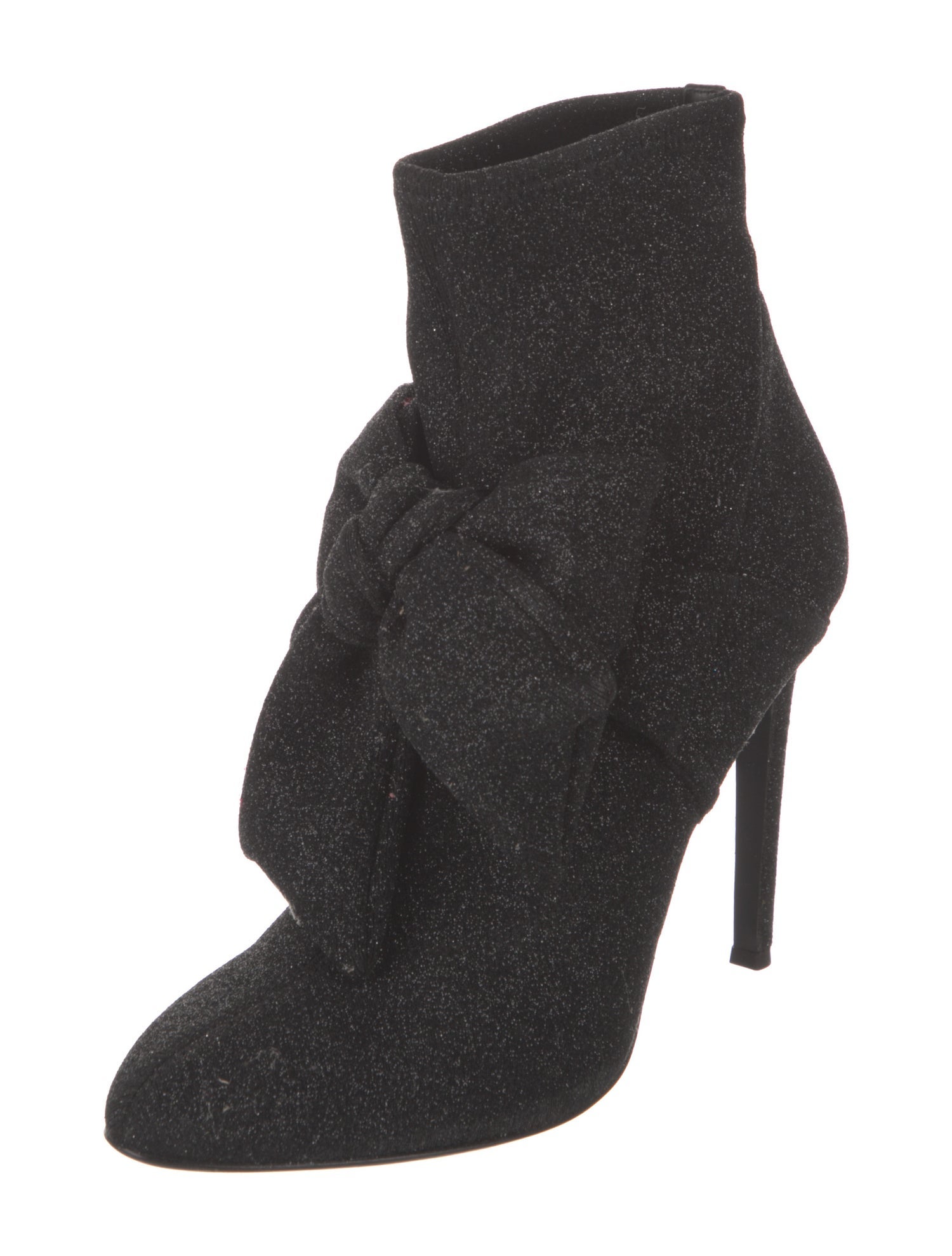 Giuseppe Zanotti Glitter Bow Accents Sock Boots
