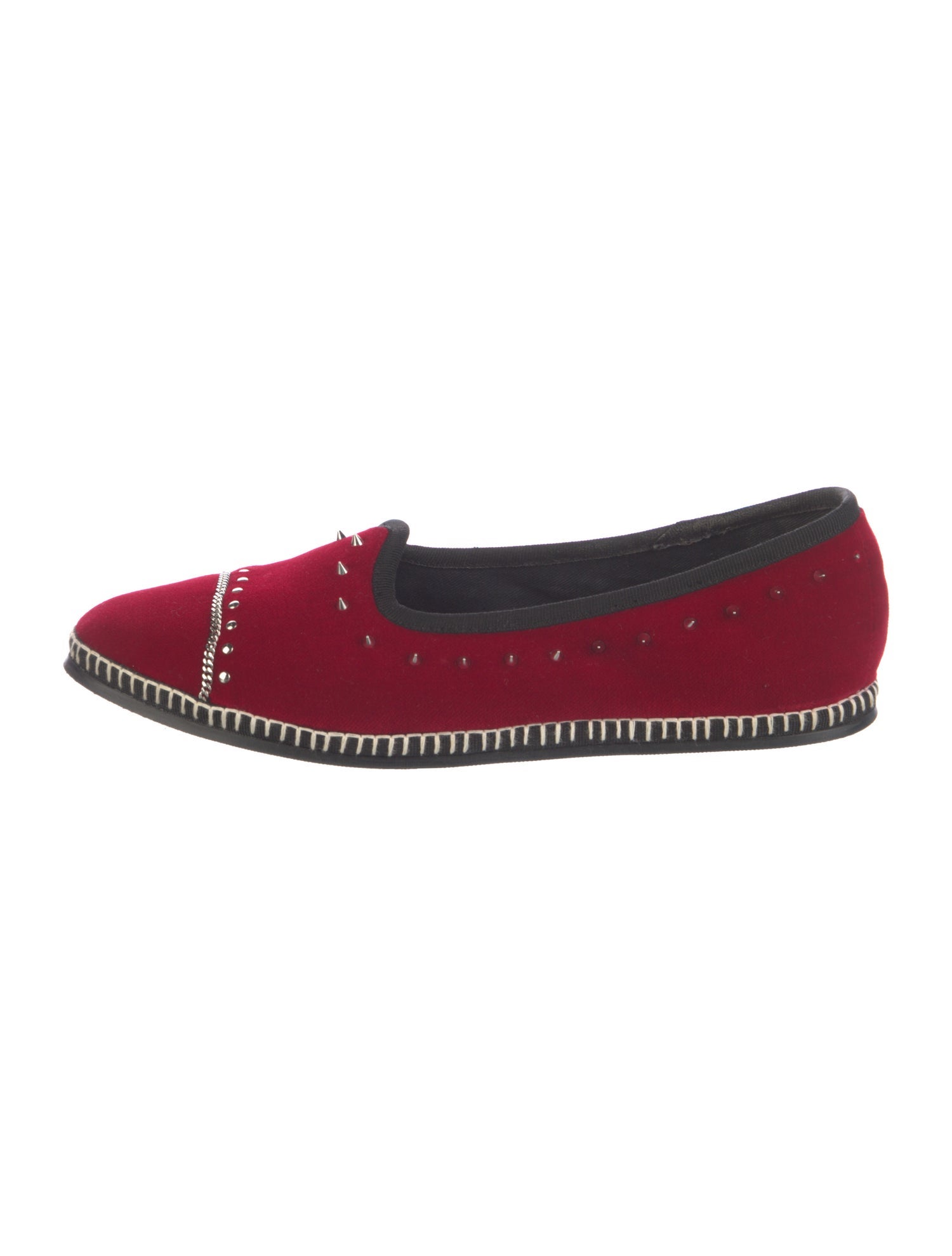 Giuseppe Zanotti Velvet Studded Accents Loafers