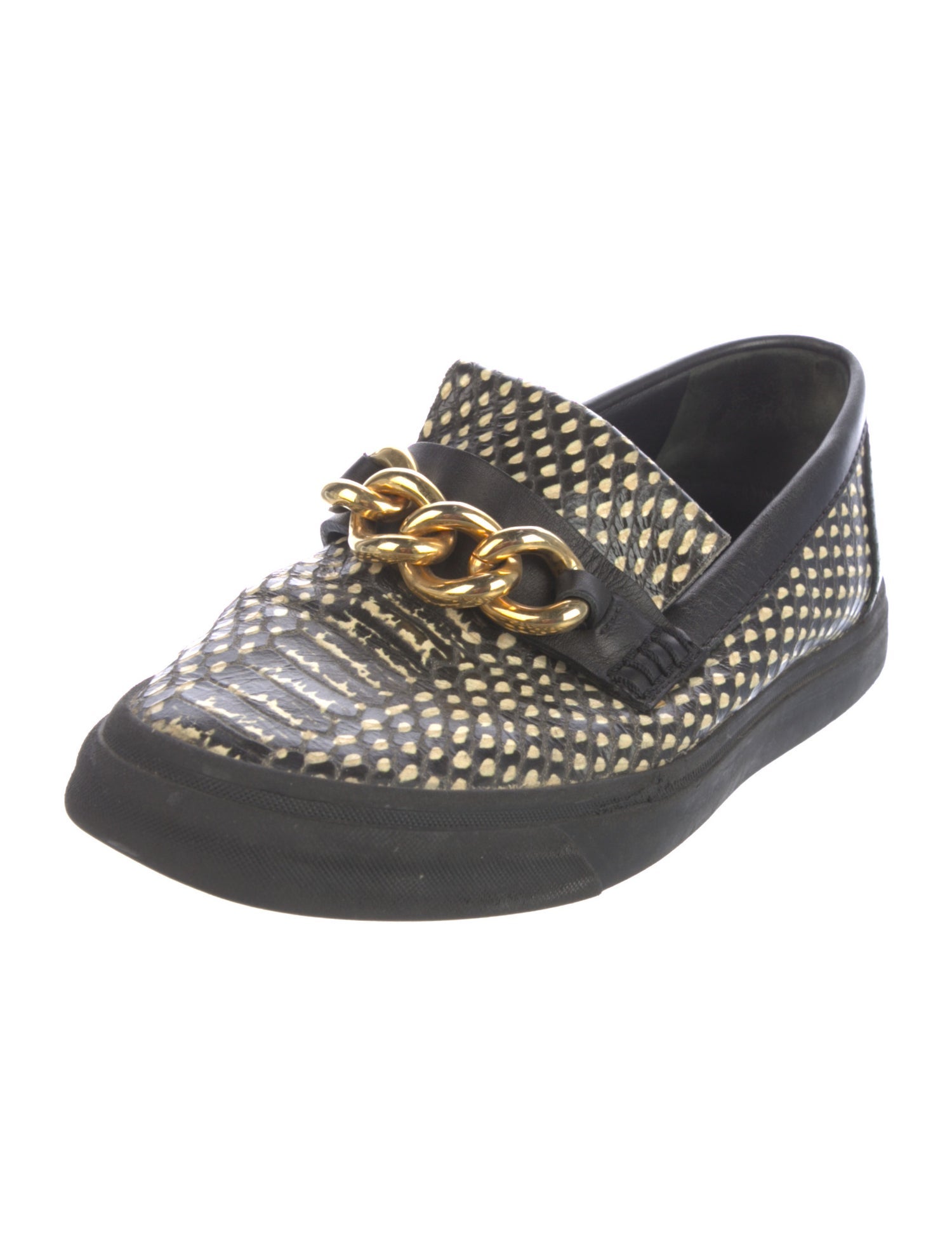 Giuseppe Zanotti Leather Animal Print Loafers