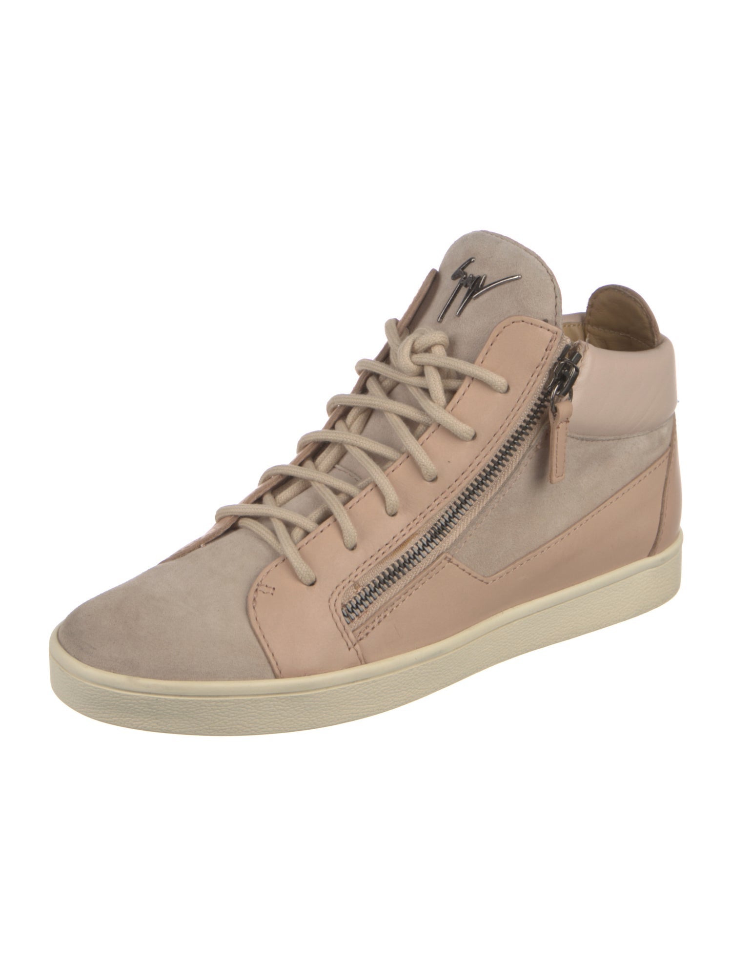 Giuseppe Zanotti Leather Colorblock Pattern Sneakers