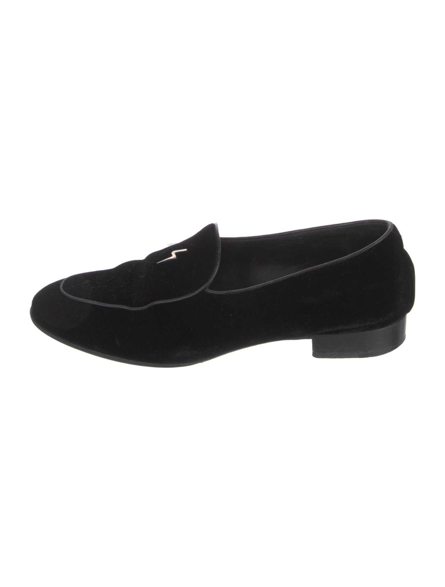 Giuseppe Zanotti Velvet Embroidered Accent Loafers