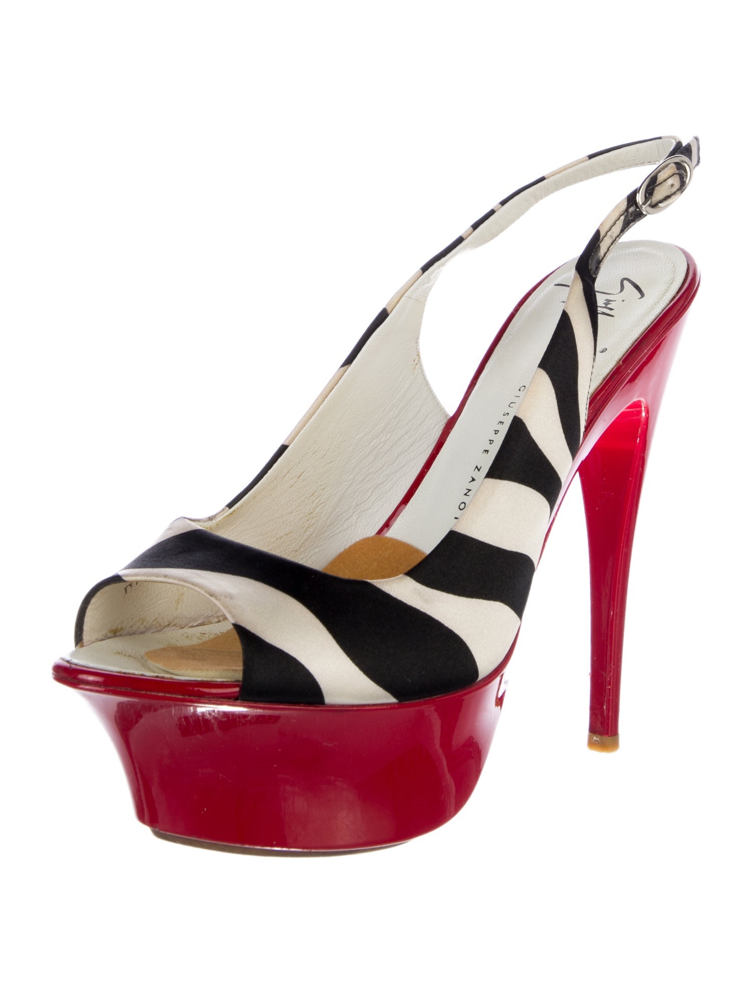 Giuseppe Zanotti Animal Print Slingback Pumps