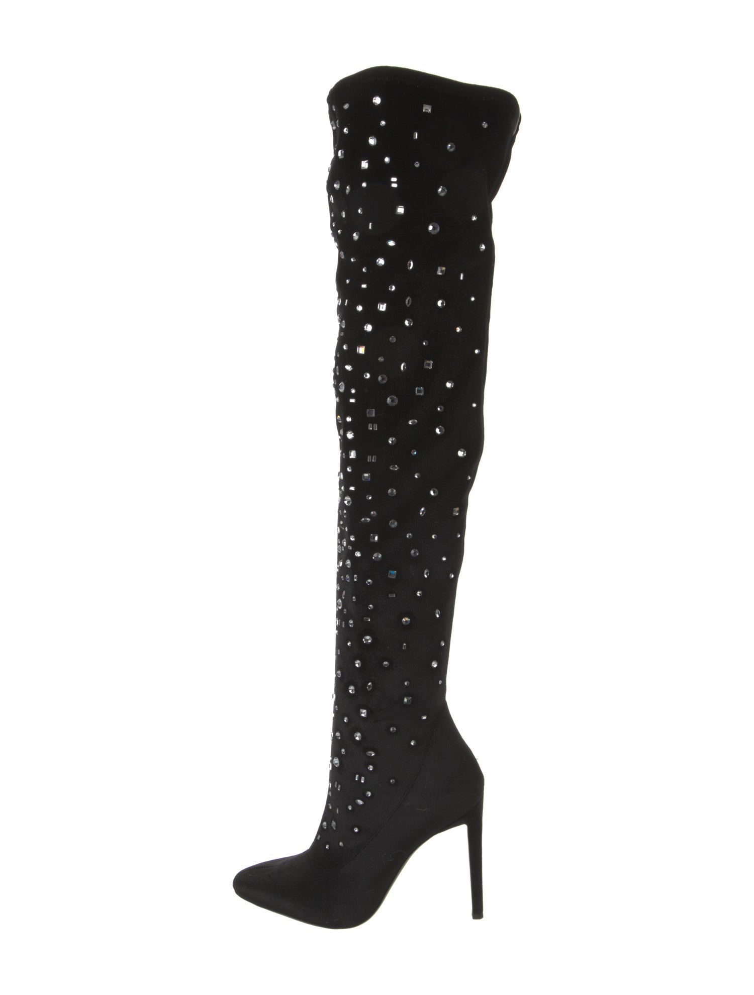 Giuseppe Zanotti Velvet Crystal Embellishments Boots