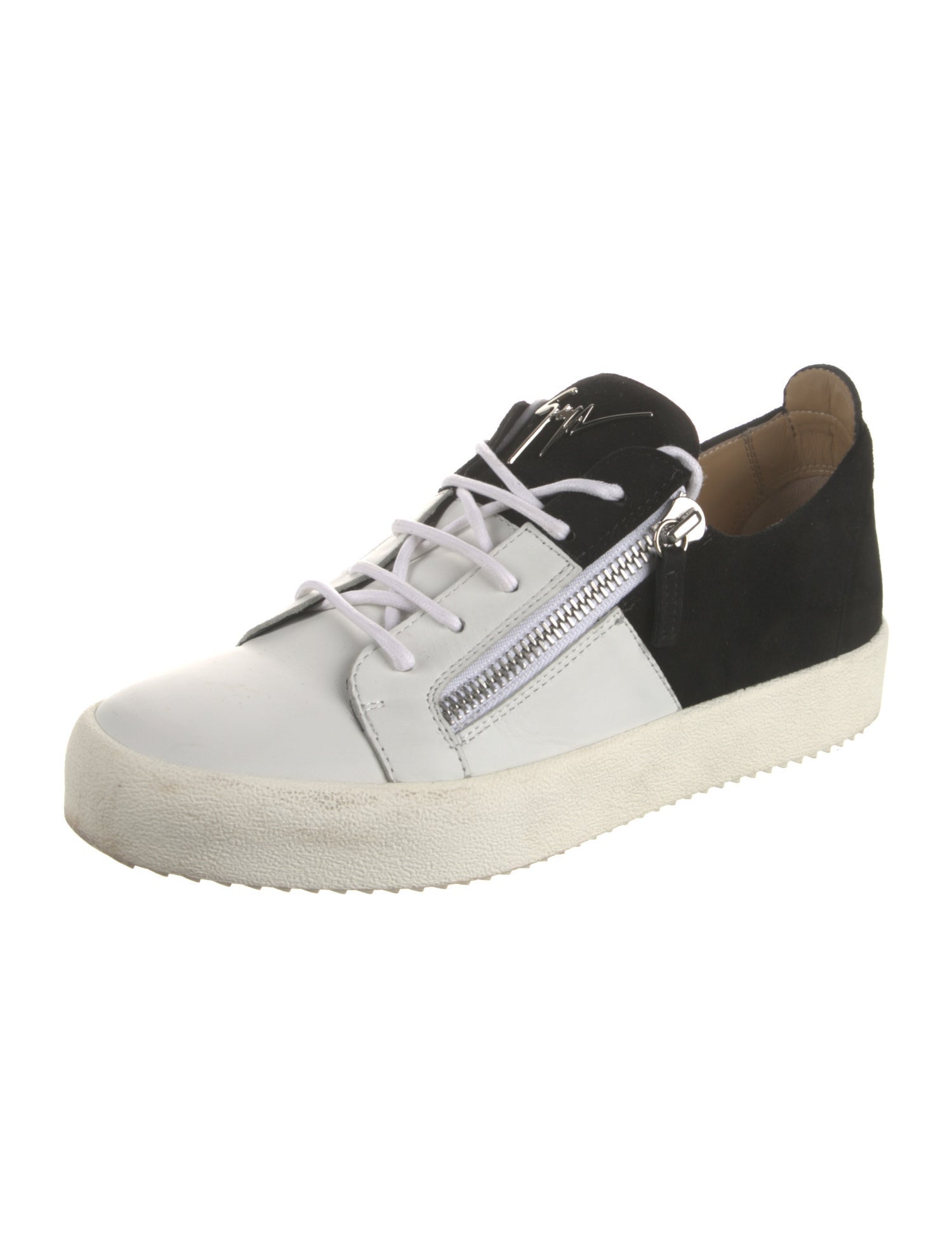 Giuseppe Zanotti Leather Colorblock Pattern Sneakers