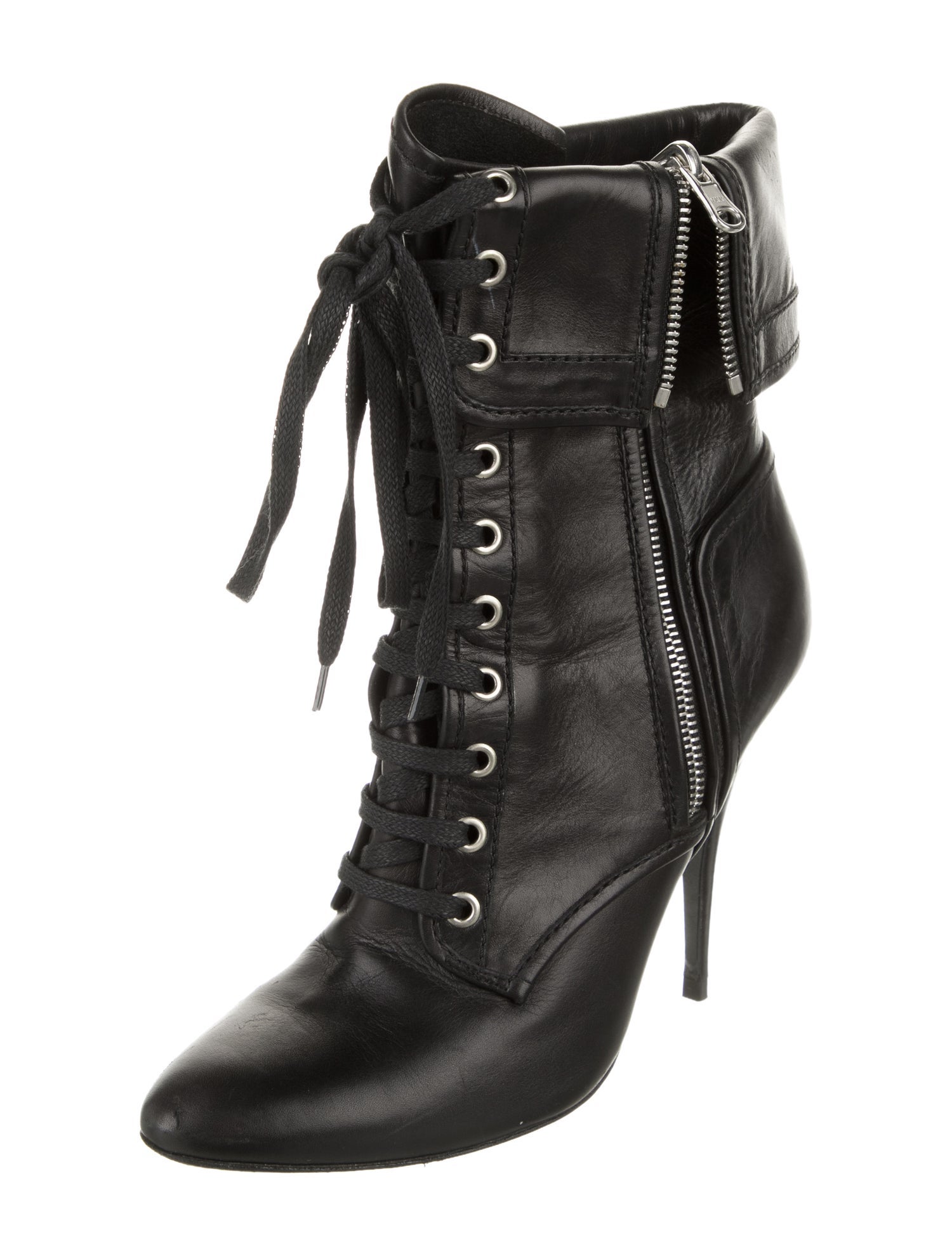 Giuseppe Zanotti Leather Lace-Up Boots