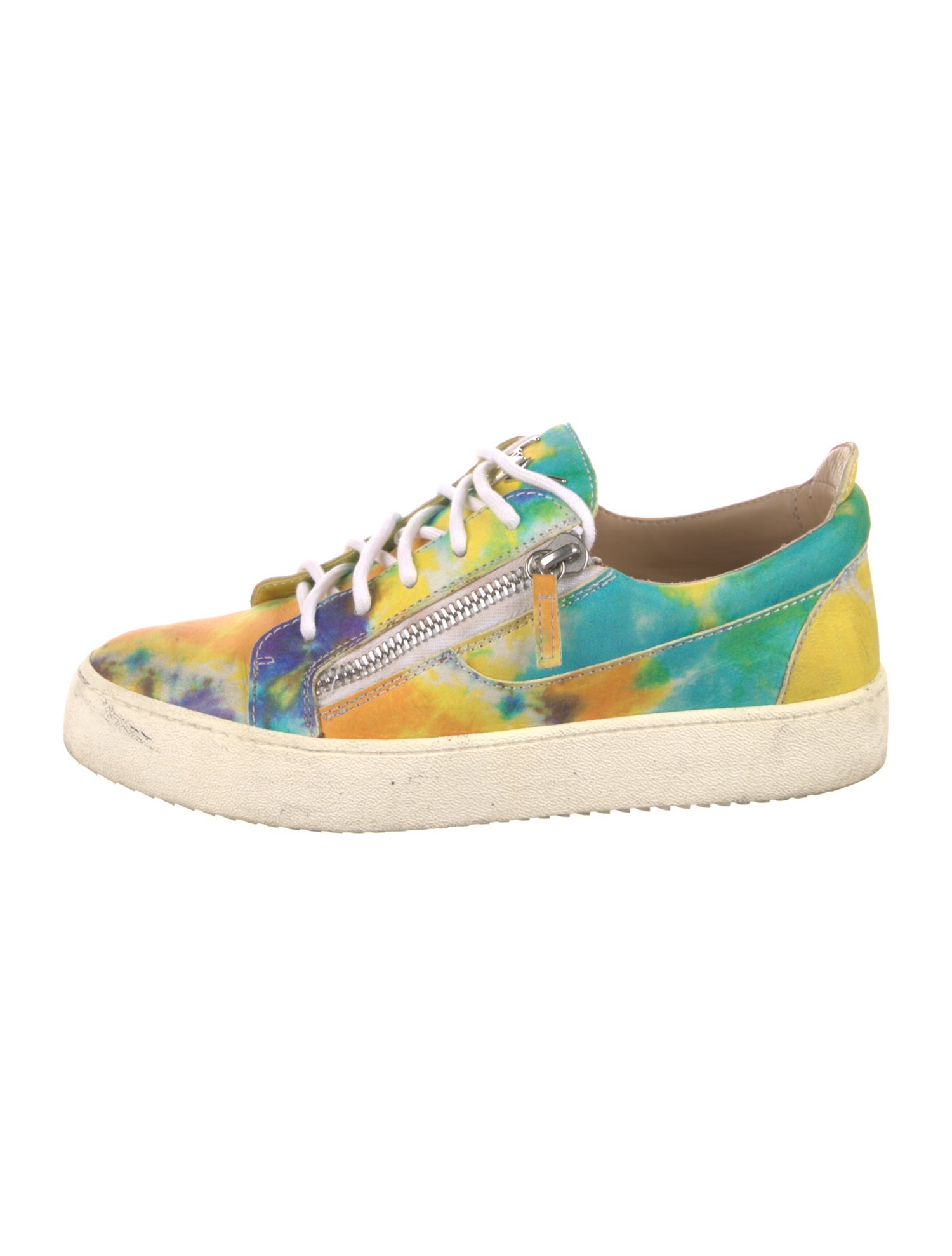 Giuseppe Zanotti Leather Tie-Dye Print Sneakers