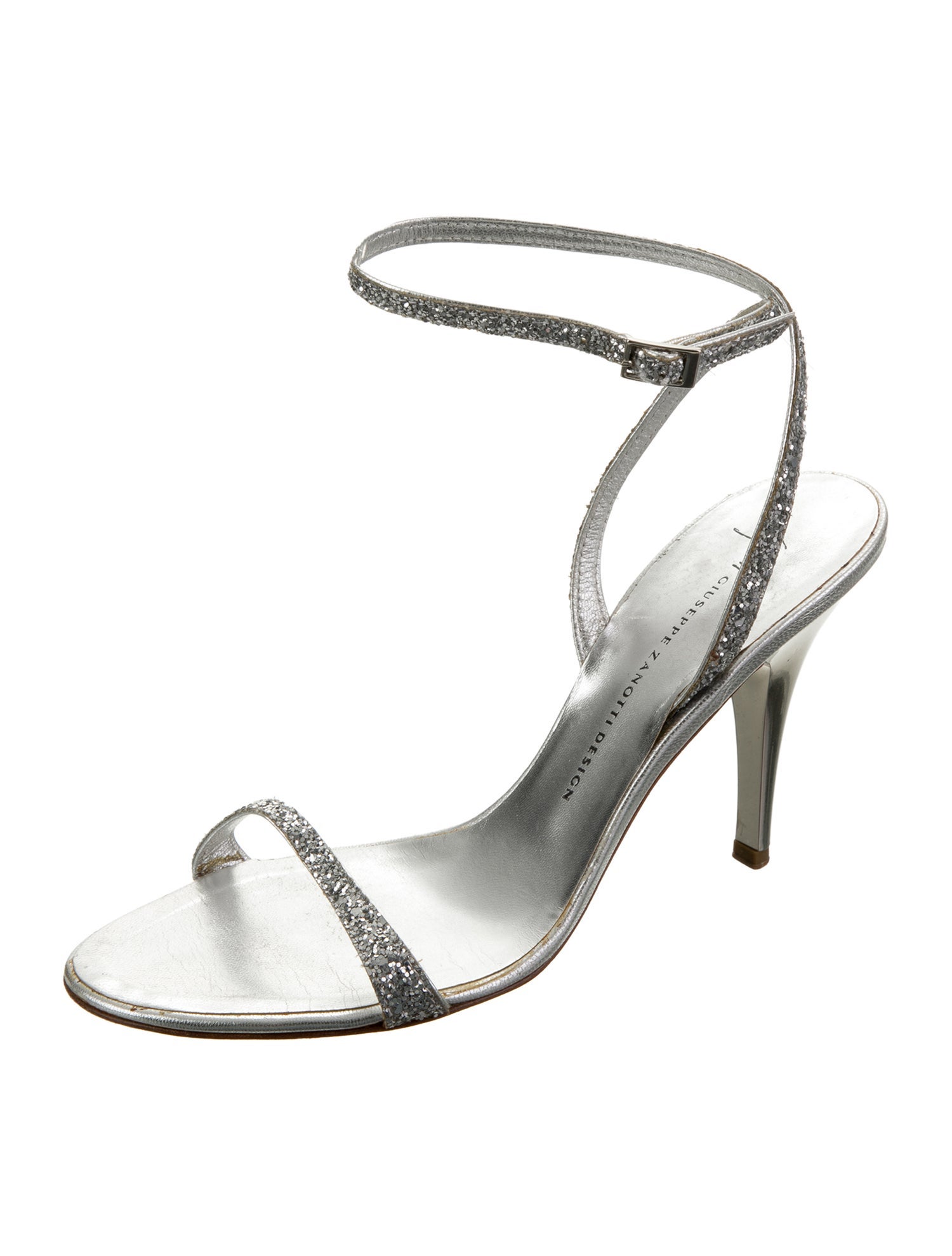 Giuseppe Zanotti Leather Crystal Embellishments Sandals