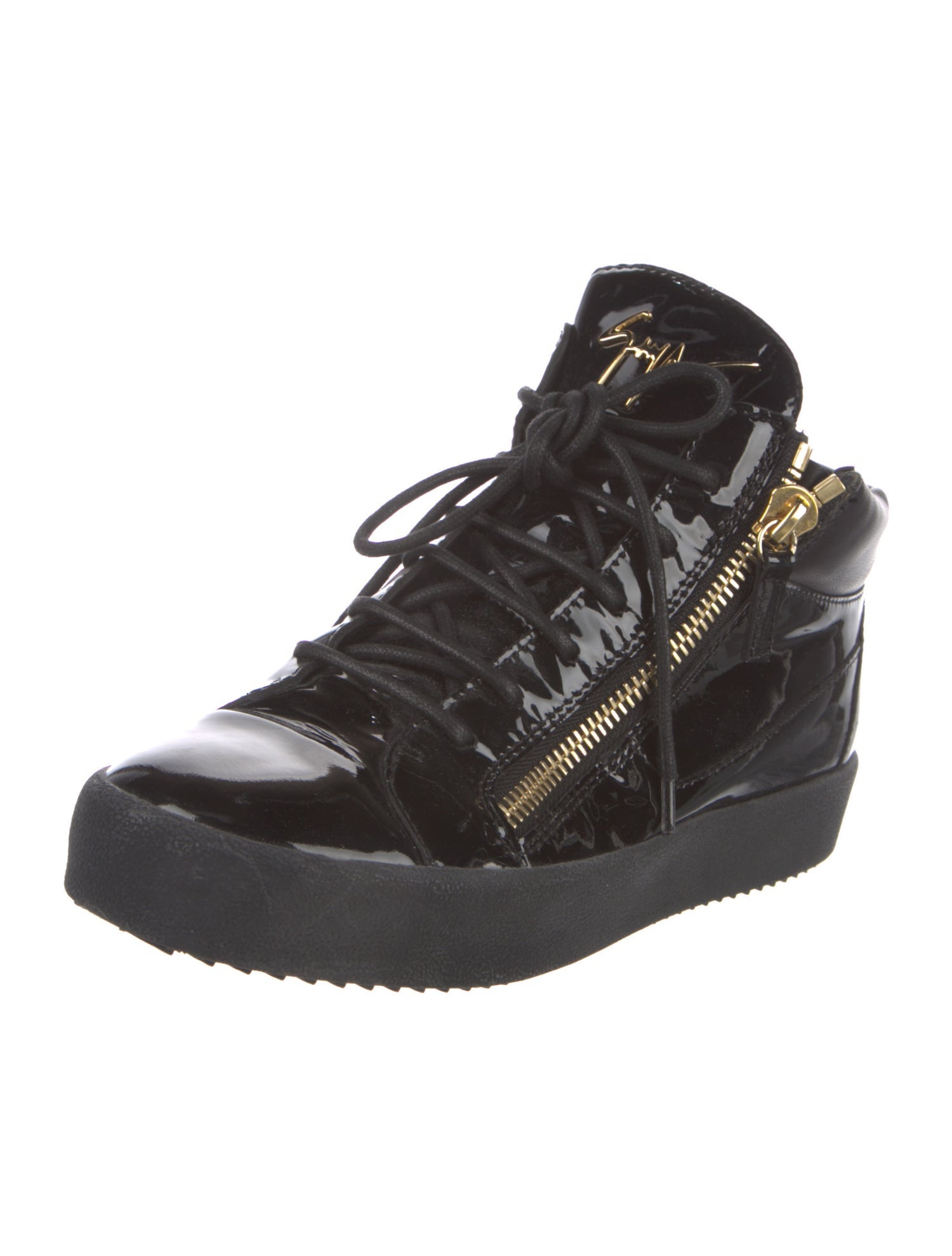 Giuseppe Zanotti Patent Leather Wedge Sneakers