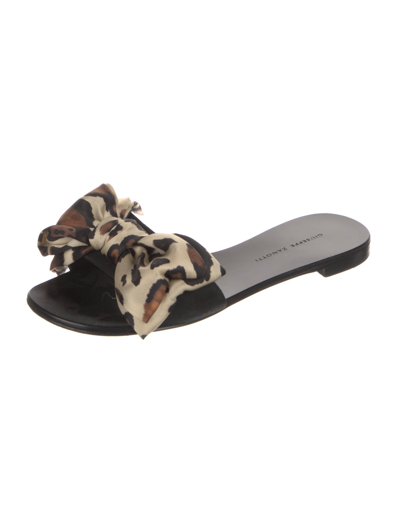 Giuseppe Zanotti Ponyhair Animal Print Slides
