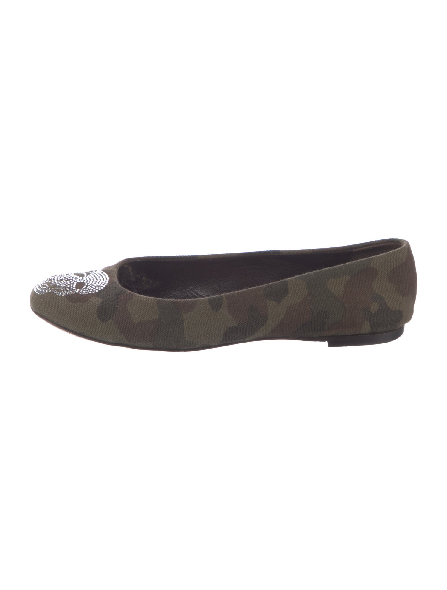Giuseppe Zanotti Canvas Camouflage Print Flats