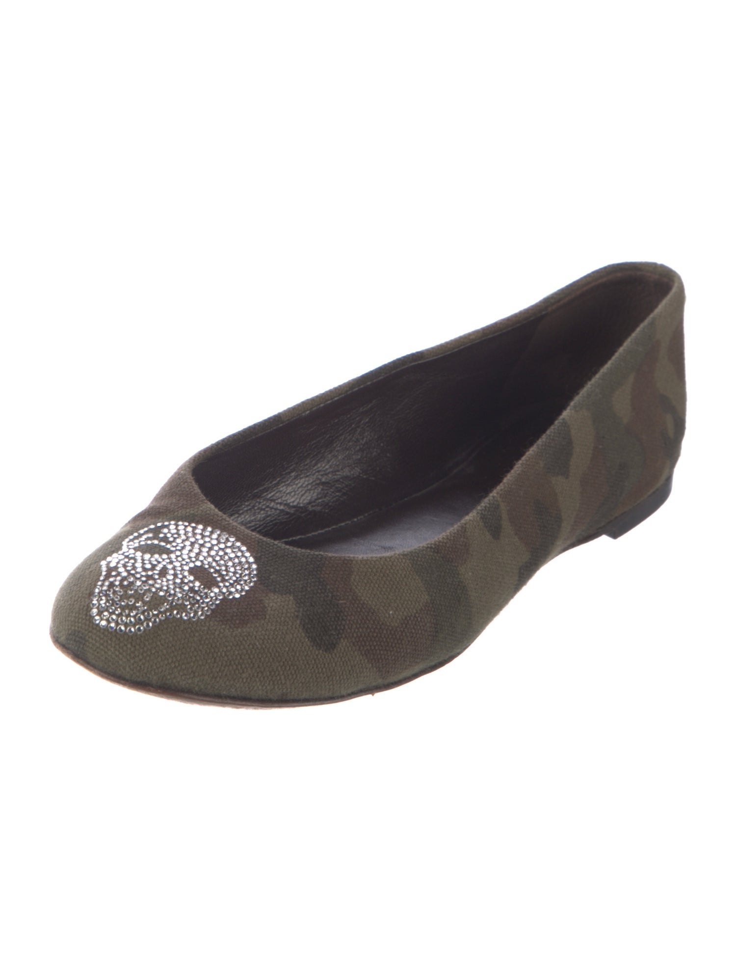Giuseppe Zanotti Canvas Camouflage Print Flats