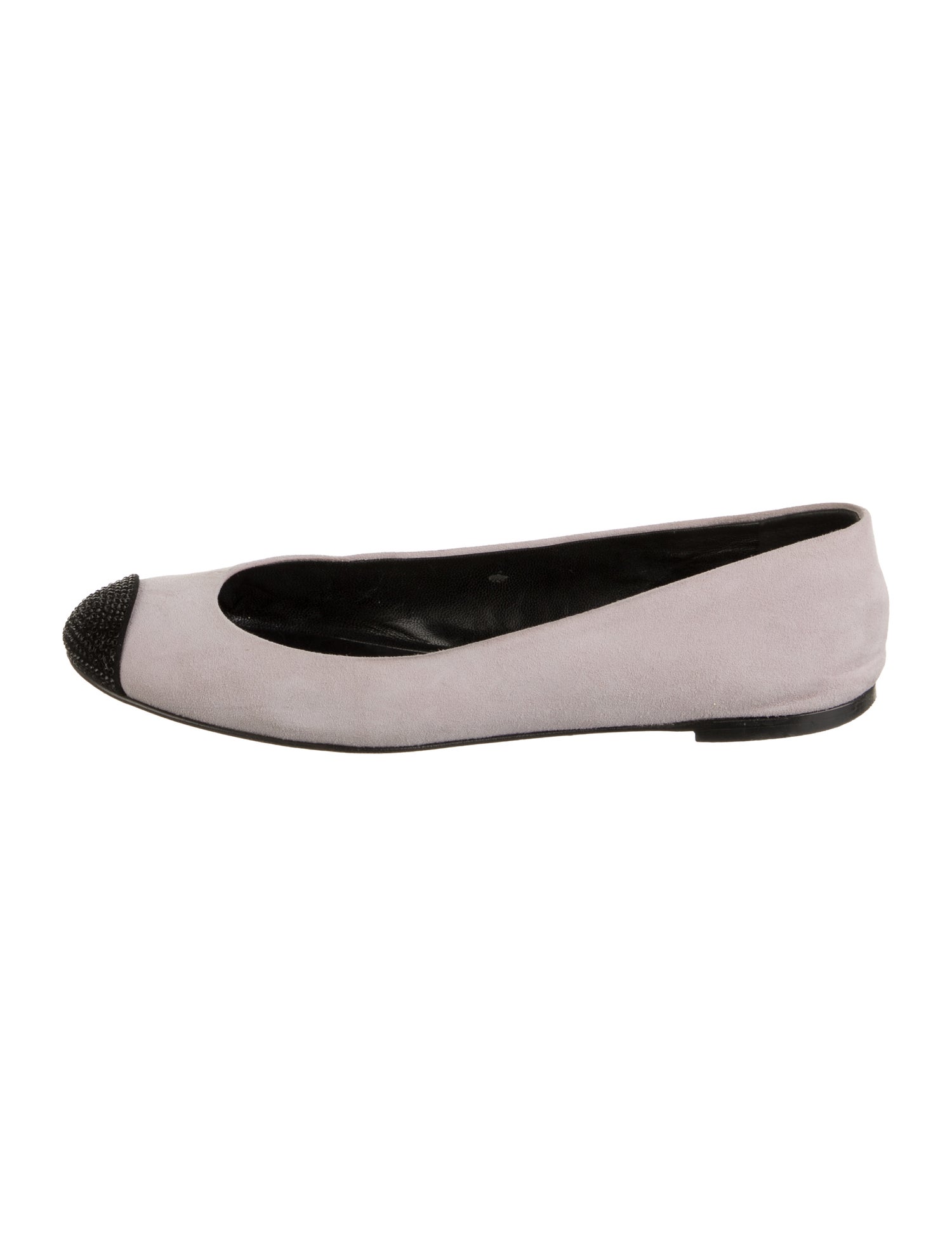 Giuseppe Zanotti Suede Colorblock Pattern Ballet Flats