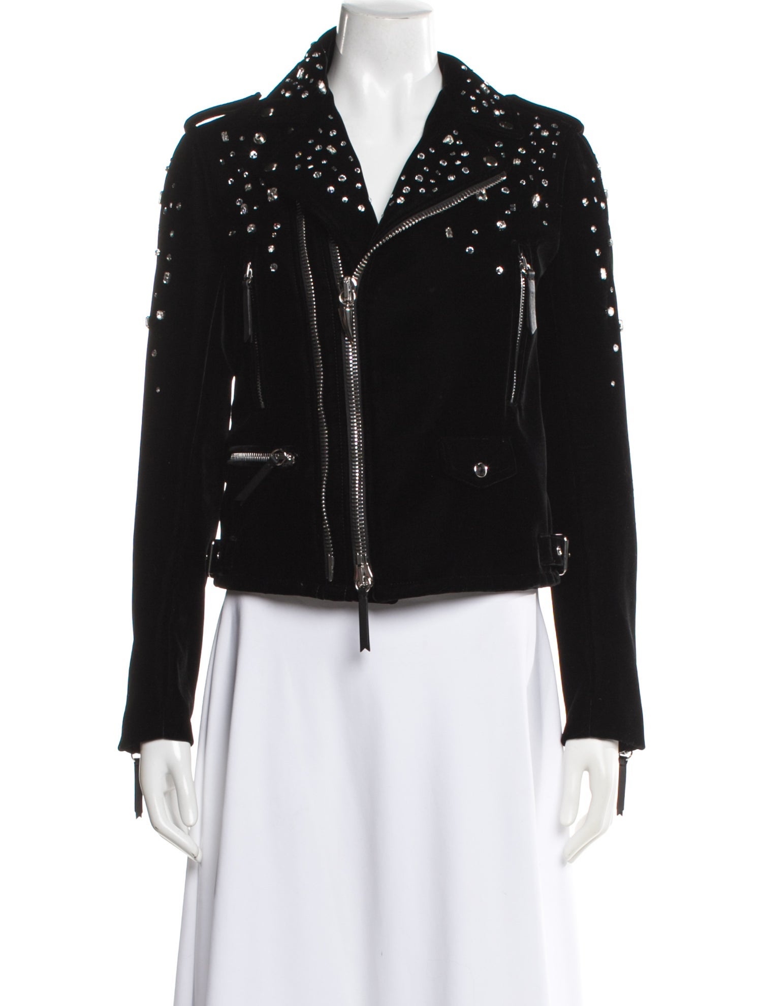 Giuseppe Zanotti Velvet Biker Jacket