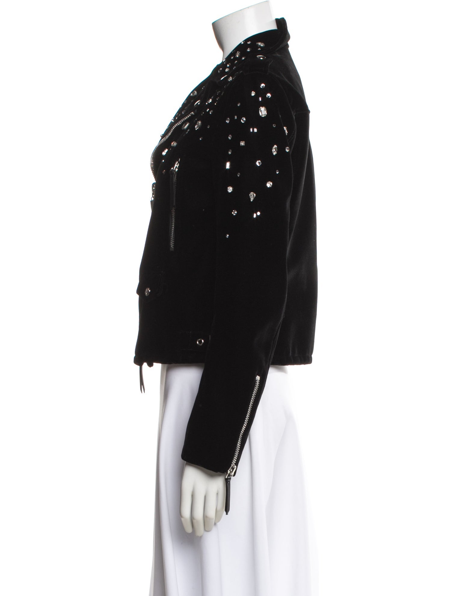 Giuseppe Zanotti Velvet Biker Jacket