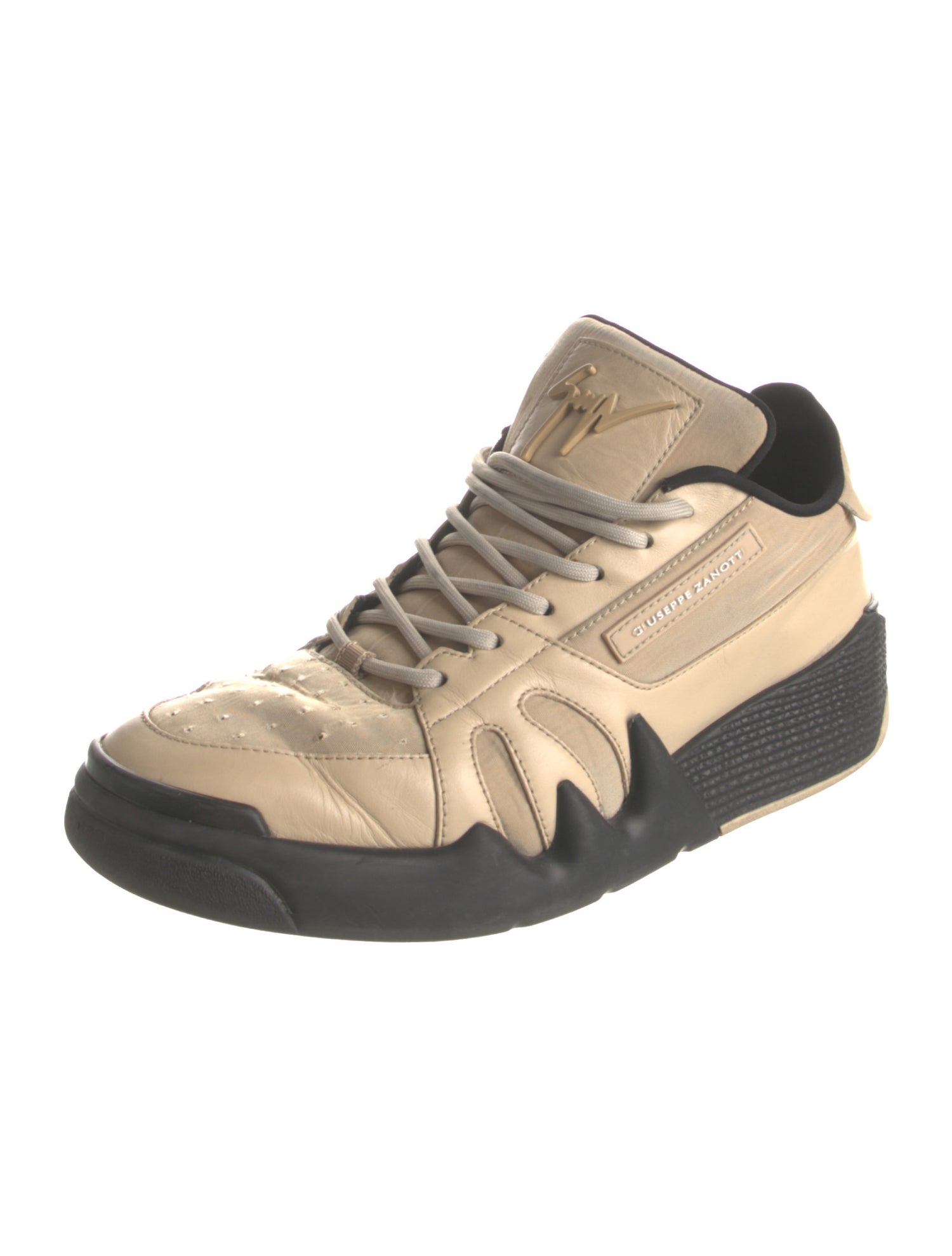 Giuseppe Zanotti Leather Colorblock Pattern Sneakers