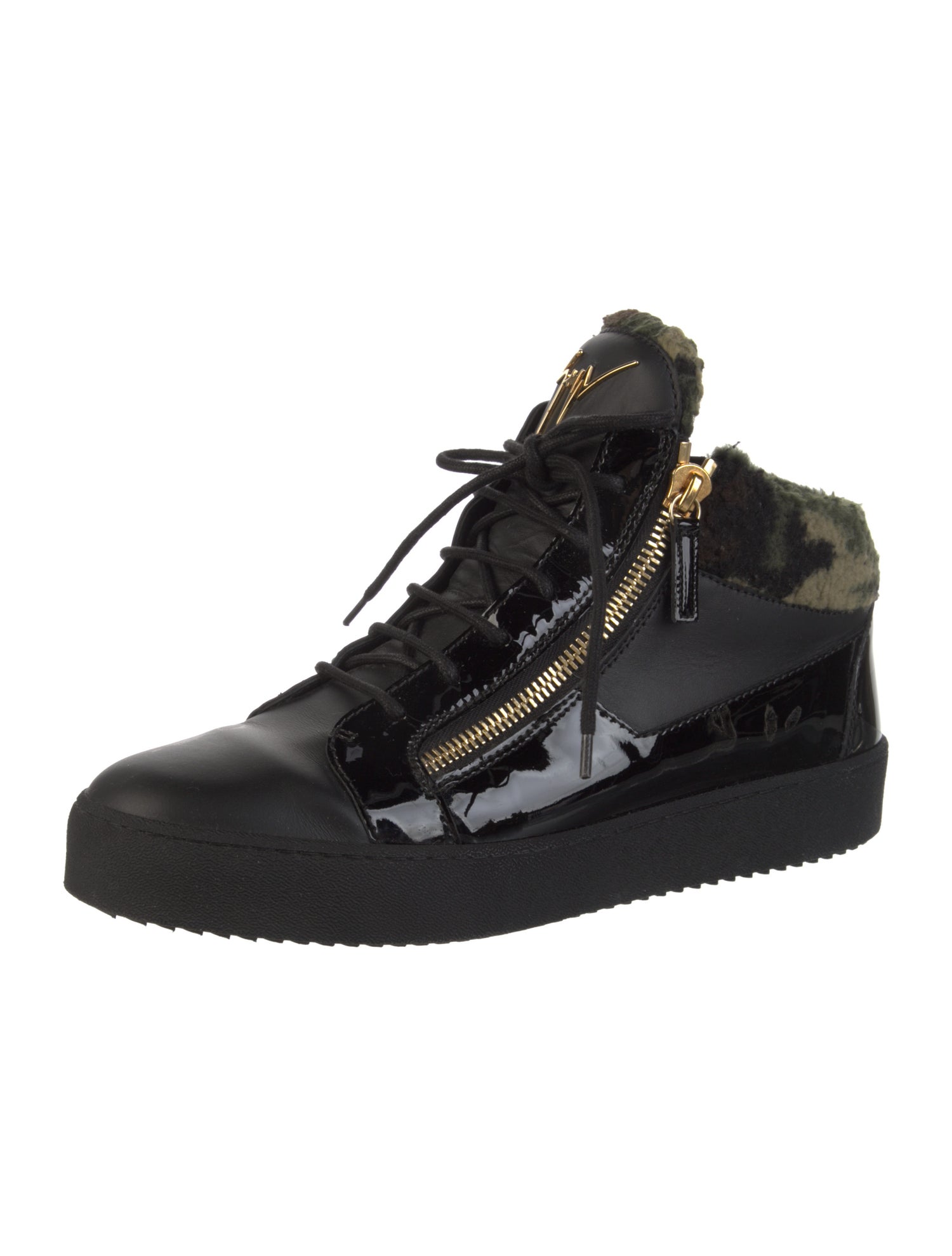 Giuseppe Zanotti Patent Leather Patterned Sneakers