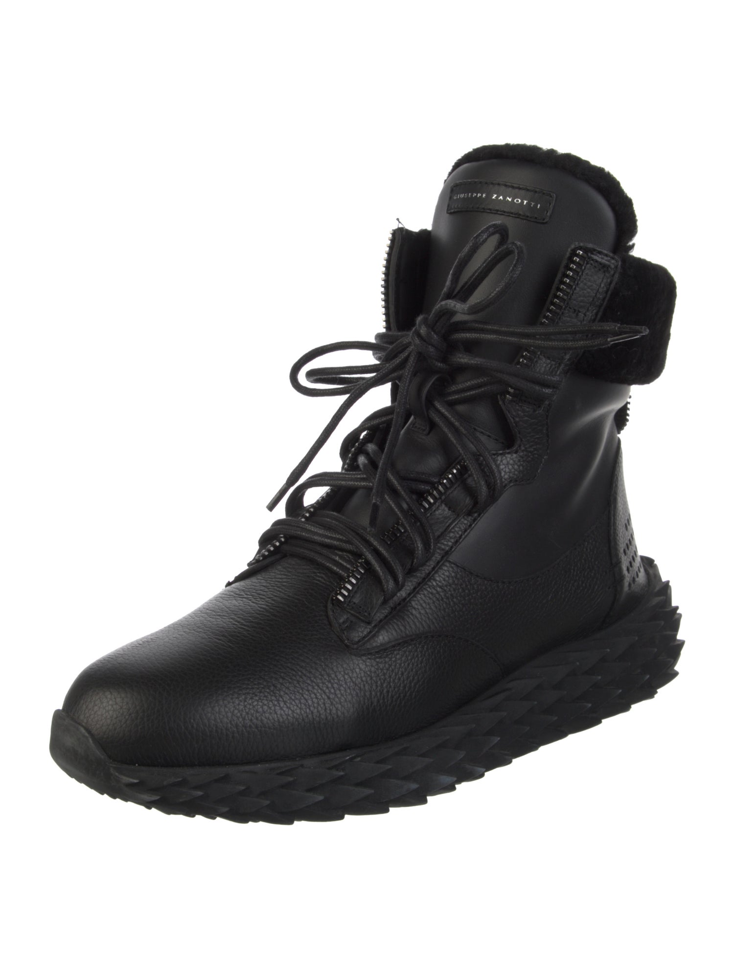 Giuseppe Zanotti Leather Combat Boots