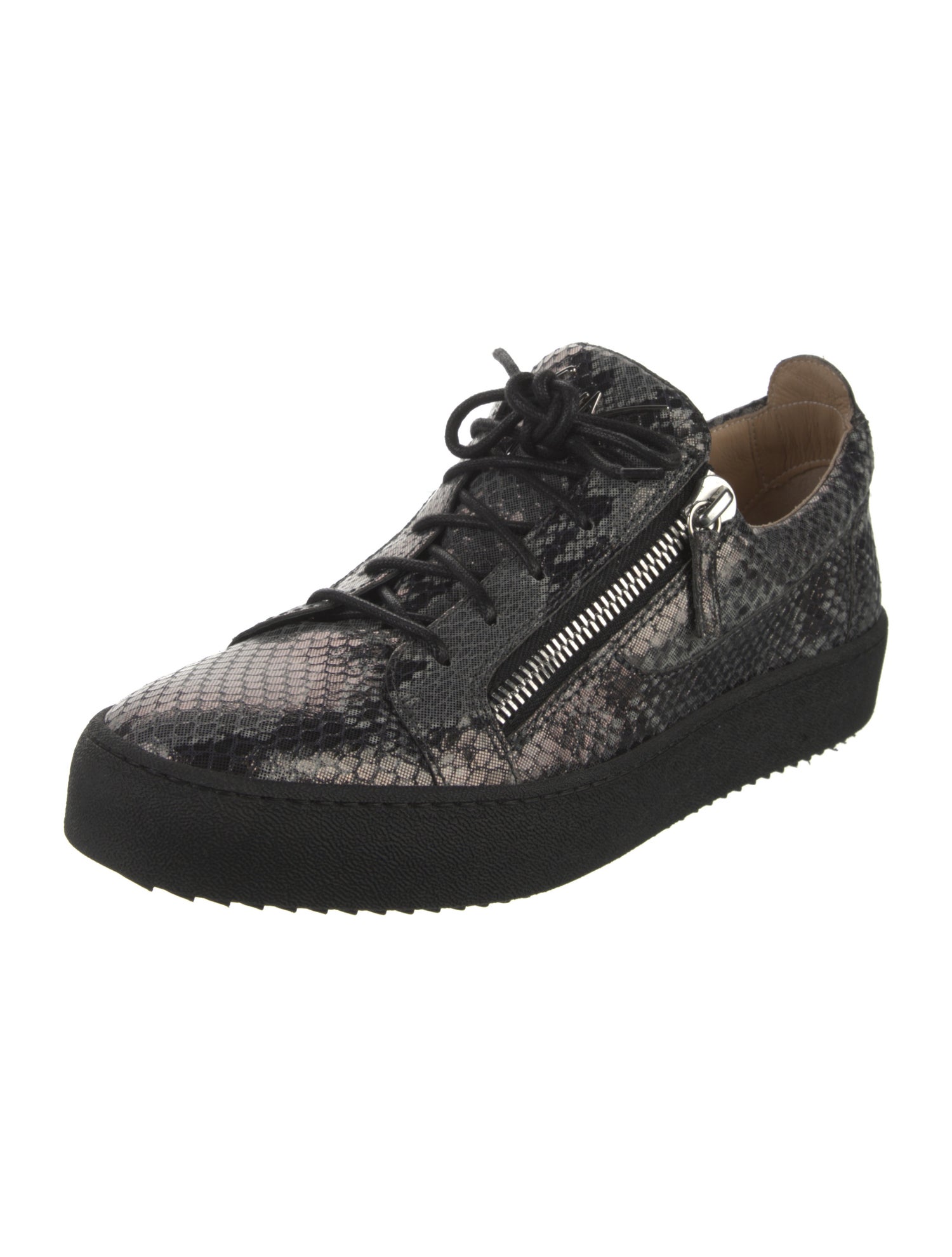 Giuseppe Zanotti Leather Animal Print Sneakers