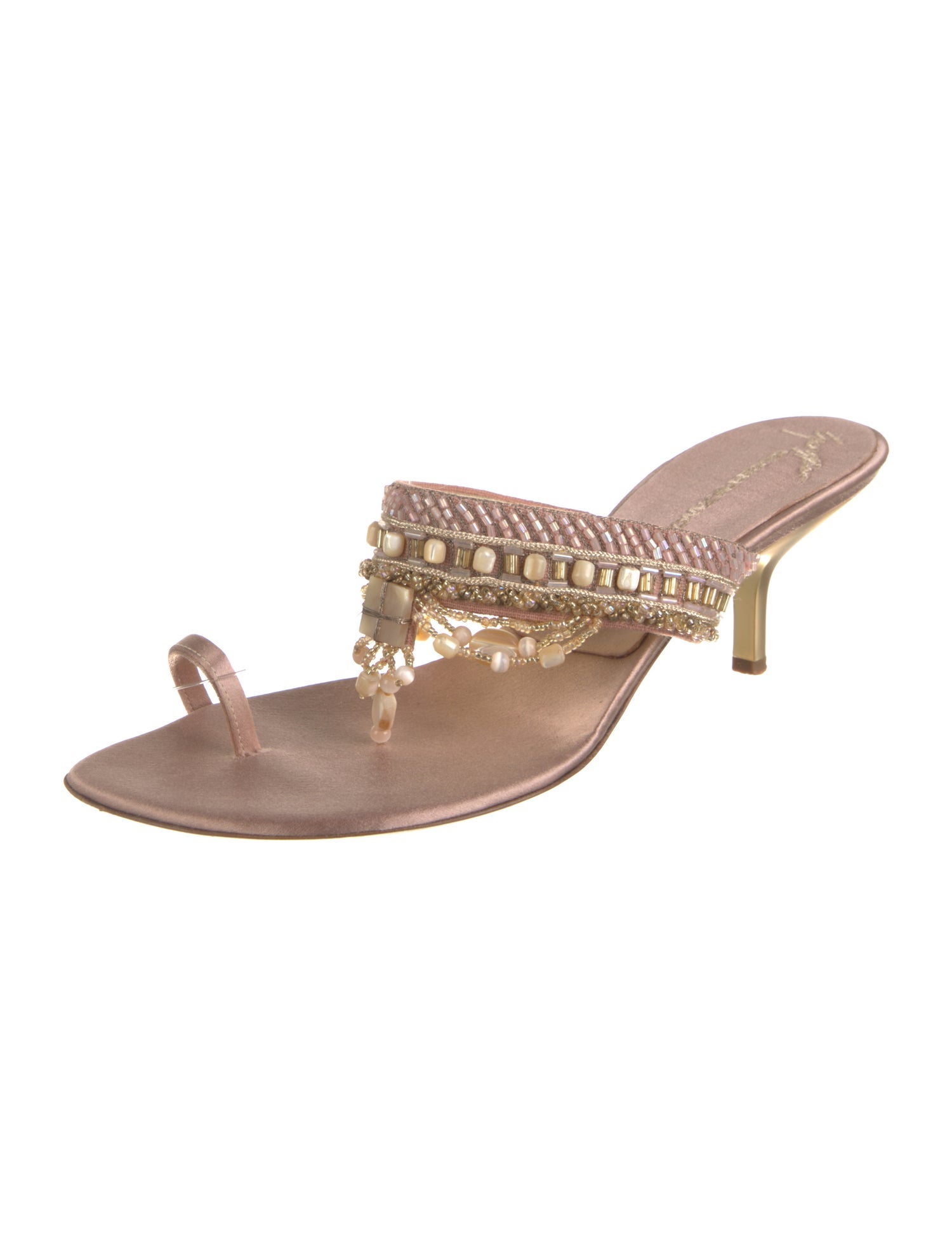 Giuseppe Zanotti Satin Patterned Slides