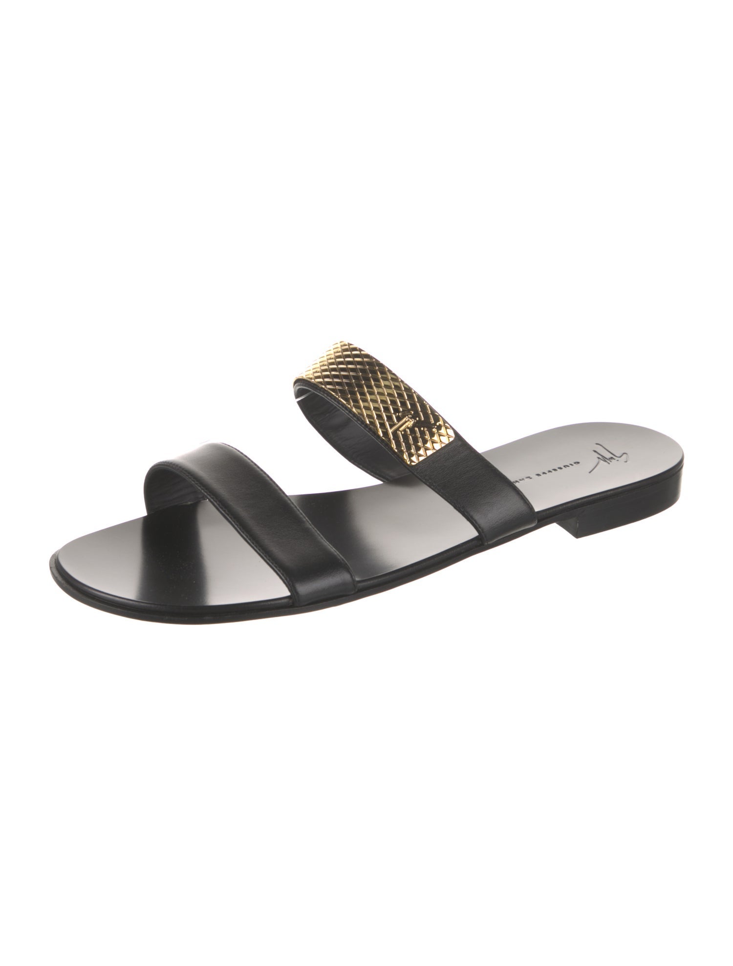 Giuseppe Zanotti Leather Slides
