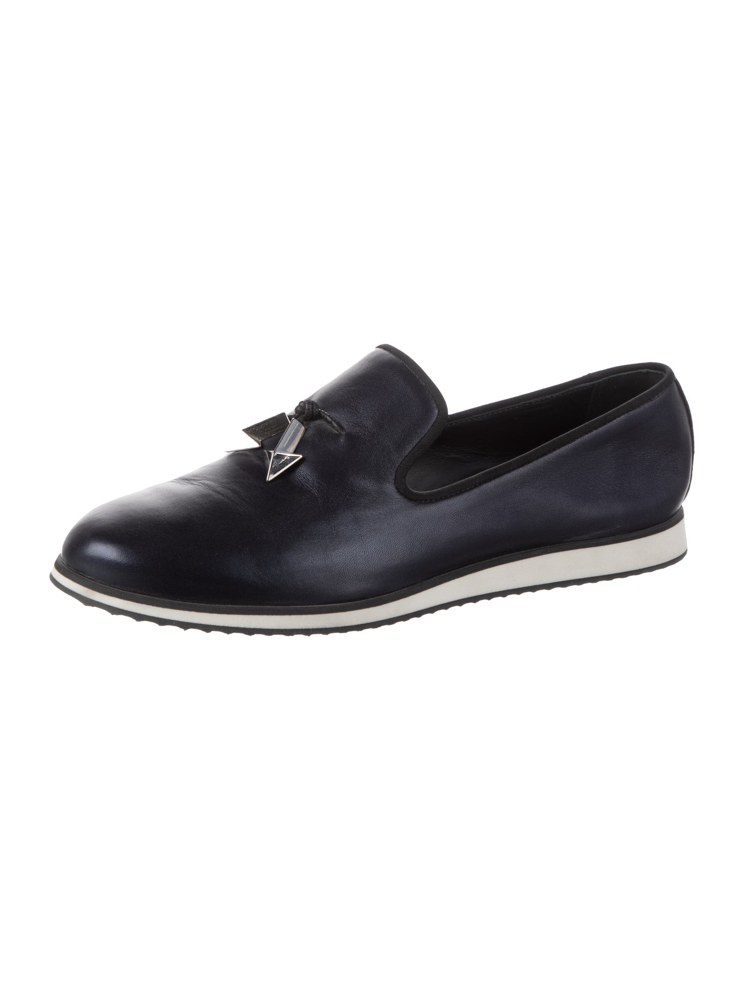 Giuseppe Zanotti Leather Tassel Accents Loafers