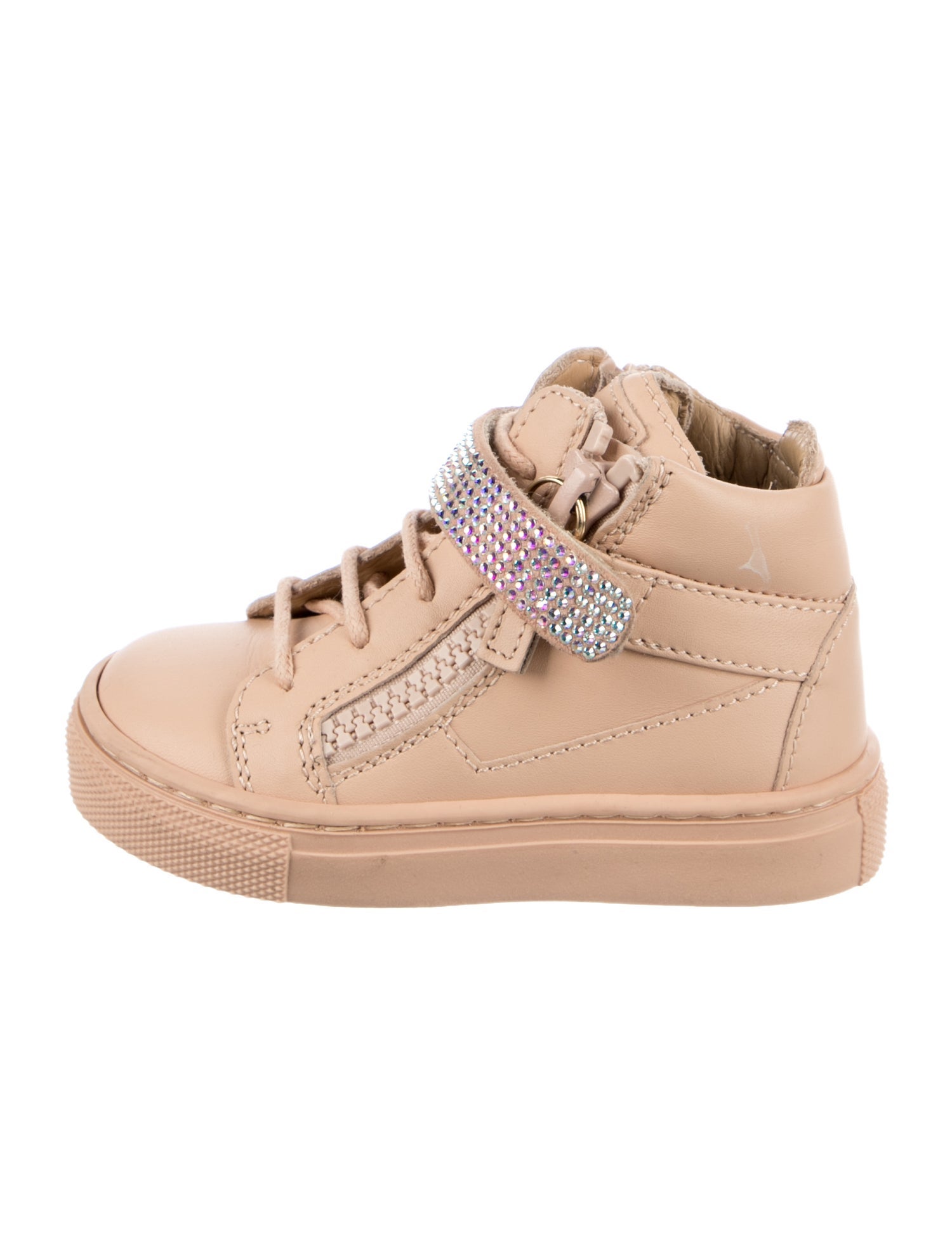 Giuseppe Zanotti Toddler Girls' High Top Leather Sneakers