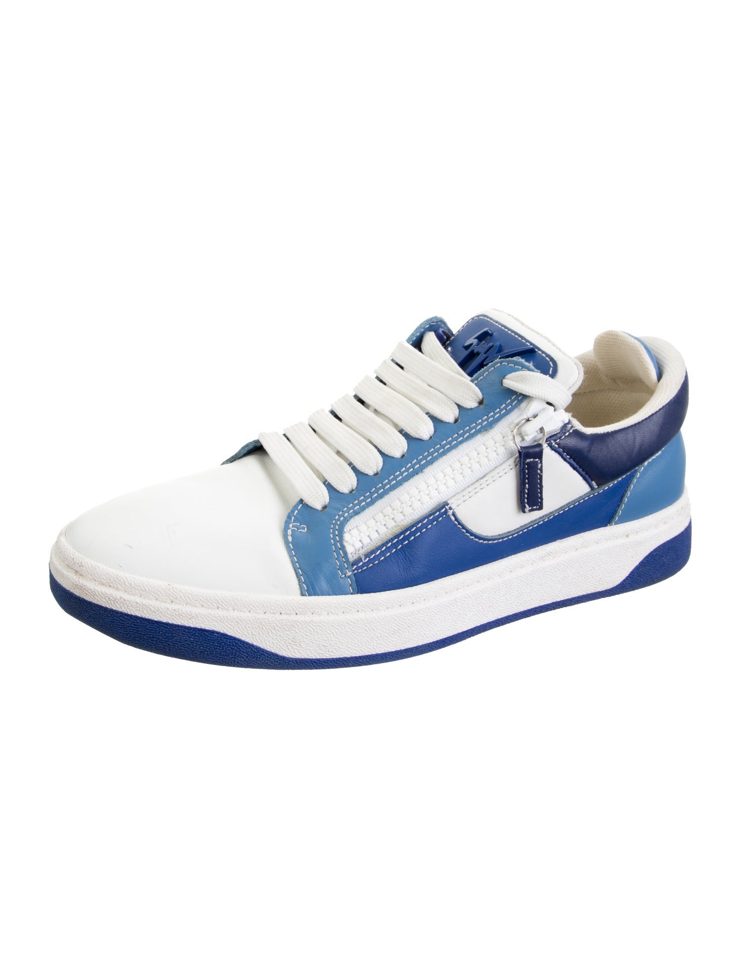 Giuseppe Zanotti Leather Colorblock Pattern Sneakers