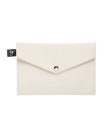 Pre-owned Giuseppe Zanotti Leather Clutch In Neutrals